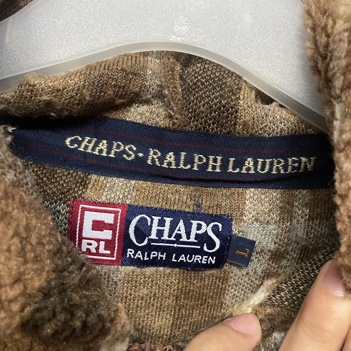 Chaps Ralph Lauren Chaps Ralph Lauren Zipper Hoodie Sherpa Size US L / EU 52-54 / 3 - 3 Thumbnail