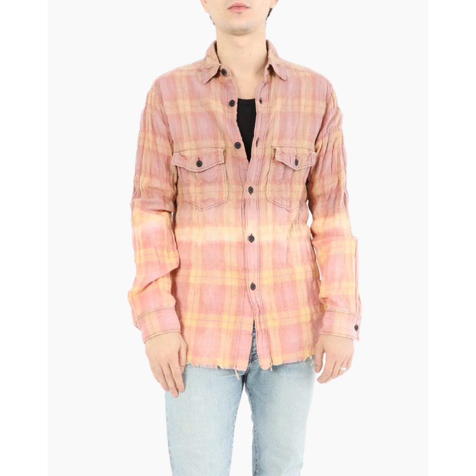Saint Laurent Paris SS16 Bleached Flannel in Full Orange Size US XL / EU 56 / 4 - 1 Thumbnail