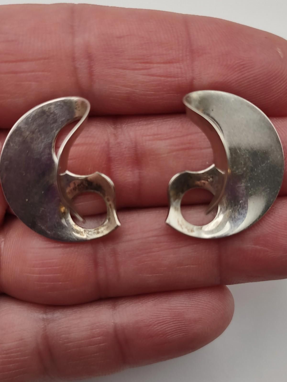 Studio D'Artisan Vintage Artisan Signed 925 Sterling Silver Modernist Studs Size ONE SIZE - 1 Thumbnail