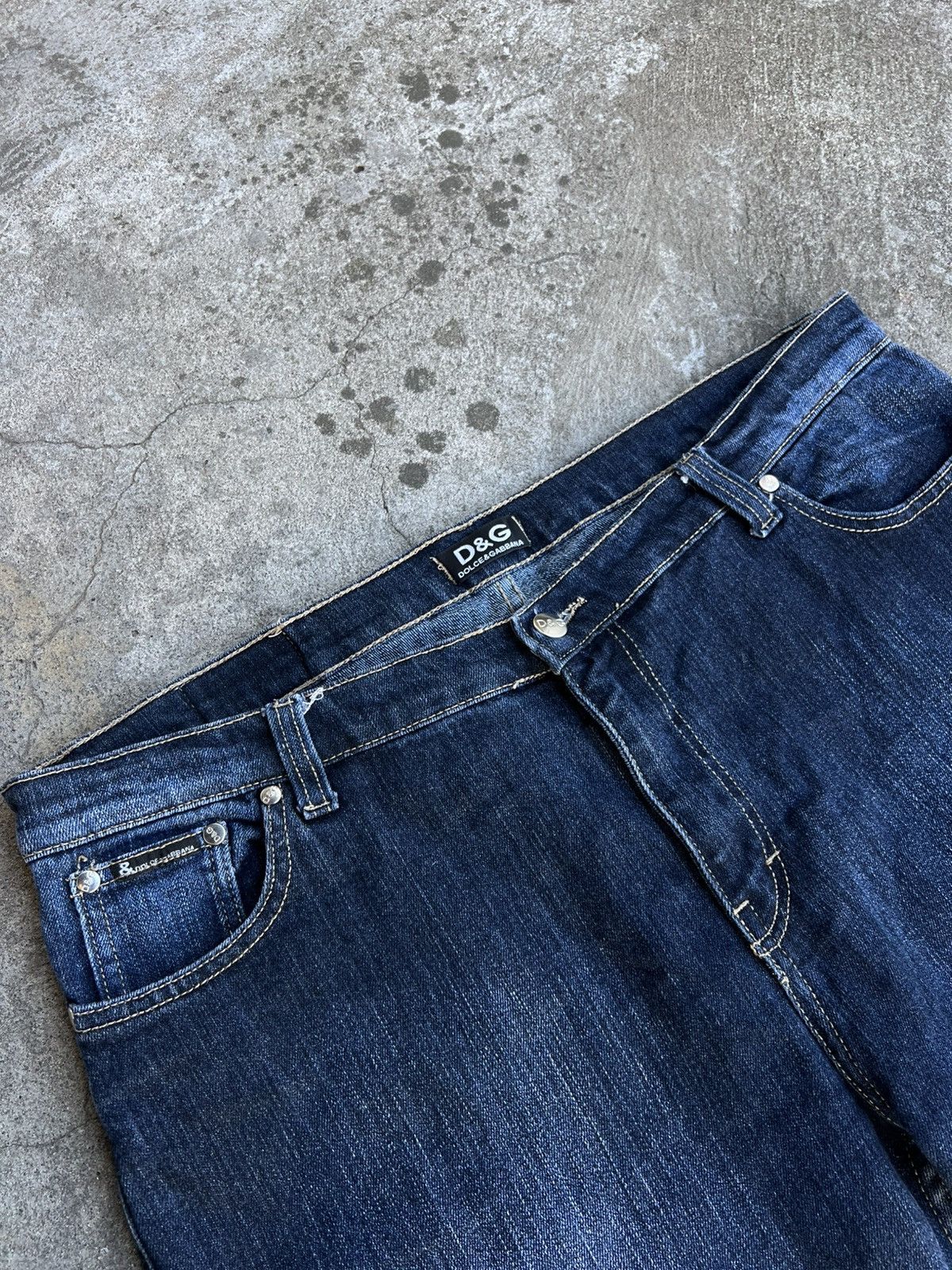 Dolce & Gabbana Crazy Dolce Gabbana Big Logo Baggy Jeans UK Y2k Rare Vintage Size US 36 / EU 52 - 8 Thumbnail