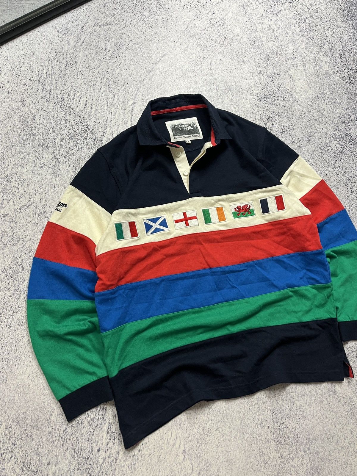 Cotton Traders × Vintage Vintage Cotton Traders Six Nations Rugby Long Sleeve Jersey Size US M / EU 48-50 / 2 - 3 Thumbnail