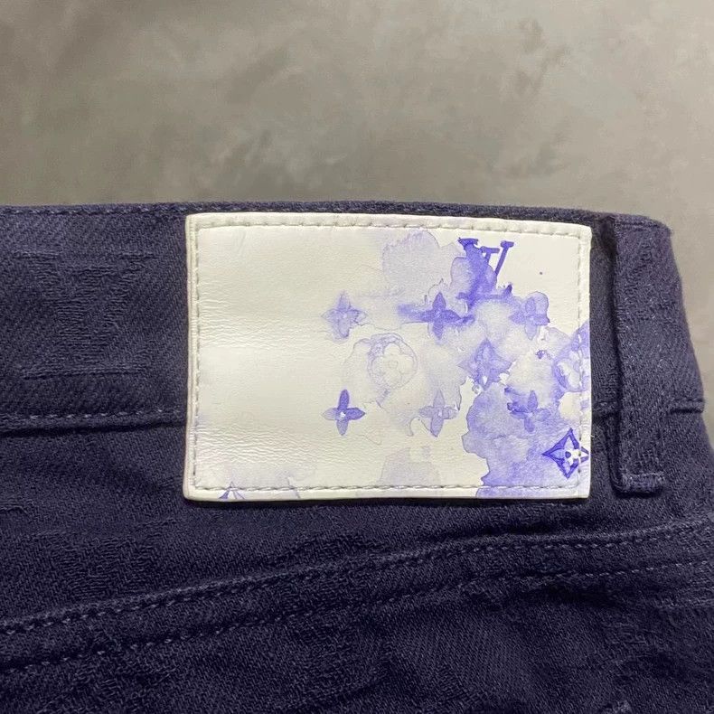 Louis Vuitton Louis Vuitton Dark blue ink full print logo jeans 2502-Nex Size US 32 / EU 48 - 5 Thumbnail