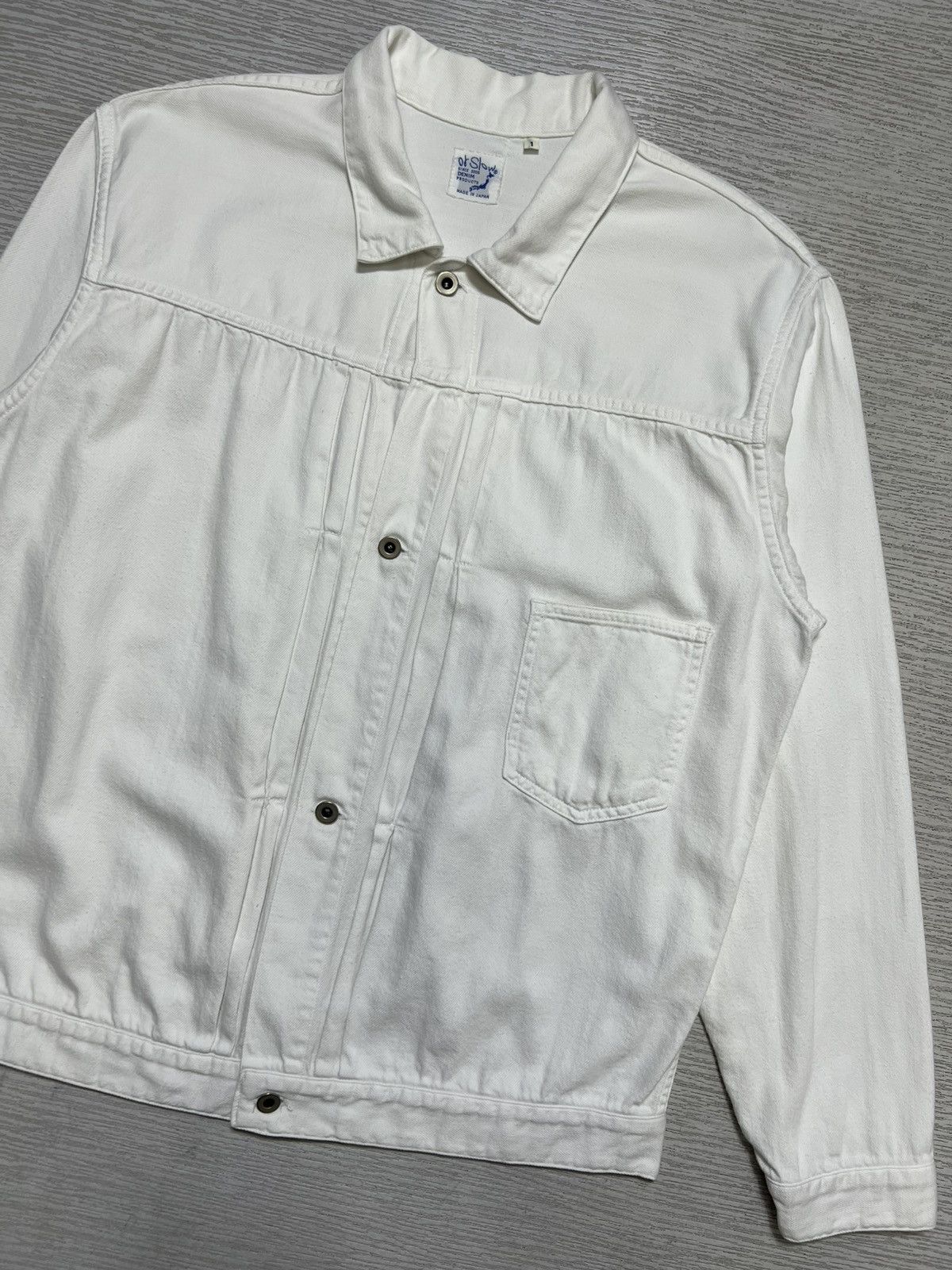 Orslow Orslow - Type 2 Soft Denim White Trucker Jacket Size US S / EU 44-46 / 1 - 4 Thumbnail