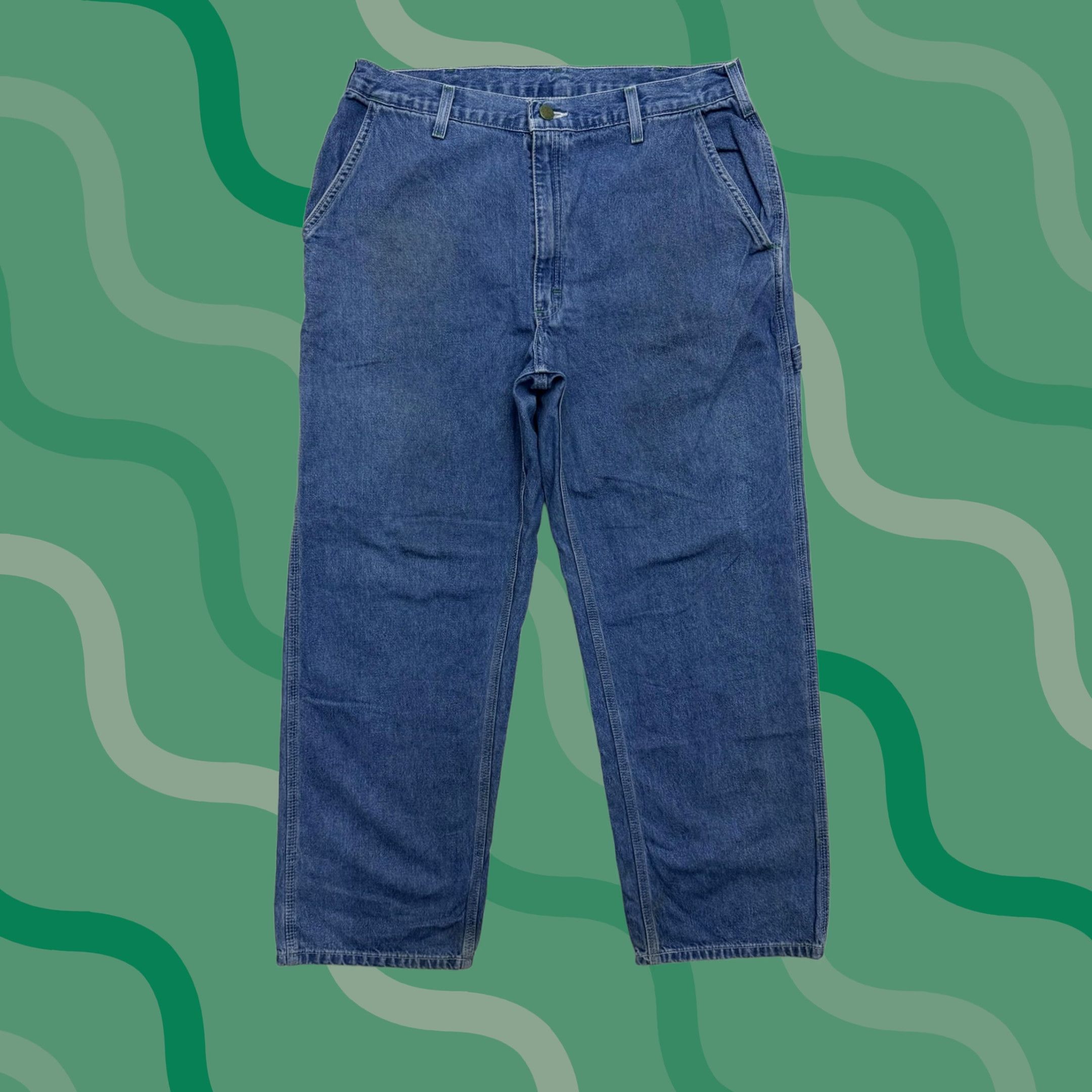 Vintage VINTAGE OshKosh B'gosh Carpenter Jeans Mens 32x30 Blue Denim Relaxed Straight Workwear Jeans Mens 32 Blue Denim Relaxed Straight Workwear Size US 32 / EU 48 - 1 Thumbnail