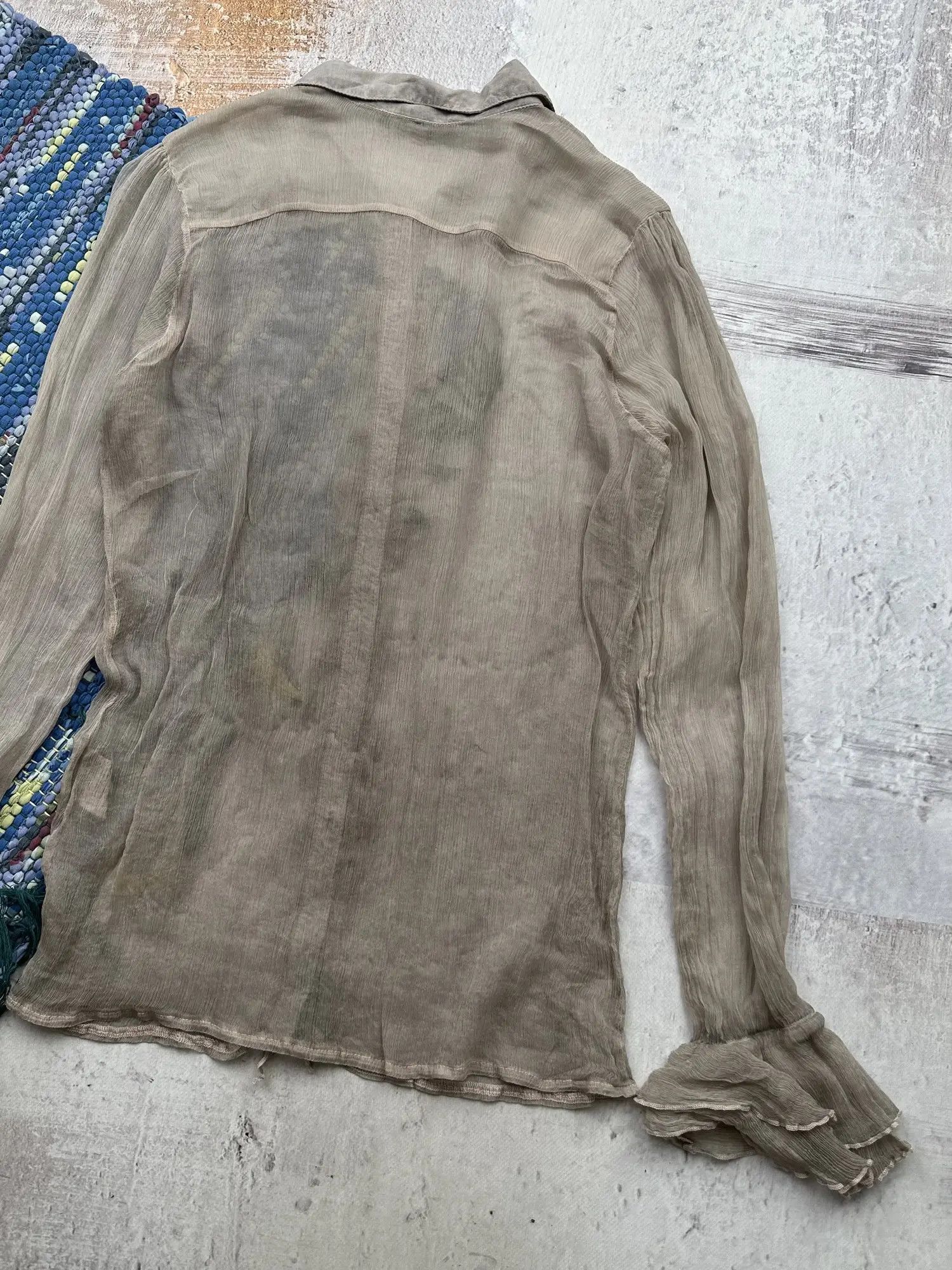Vintage Vintage Mesh Silk Blouse A192D15(552) Size M / US 6-8 / IT 42-44 - 8 Thumbnail