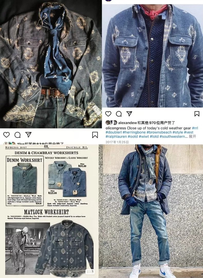 RRL Ralph Lauren RRL Ralph Lauren 2017 Men's Southwest Shirt Size US M / EU 48-50 / 2 - 2 Thumbnail