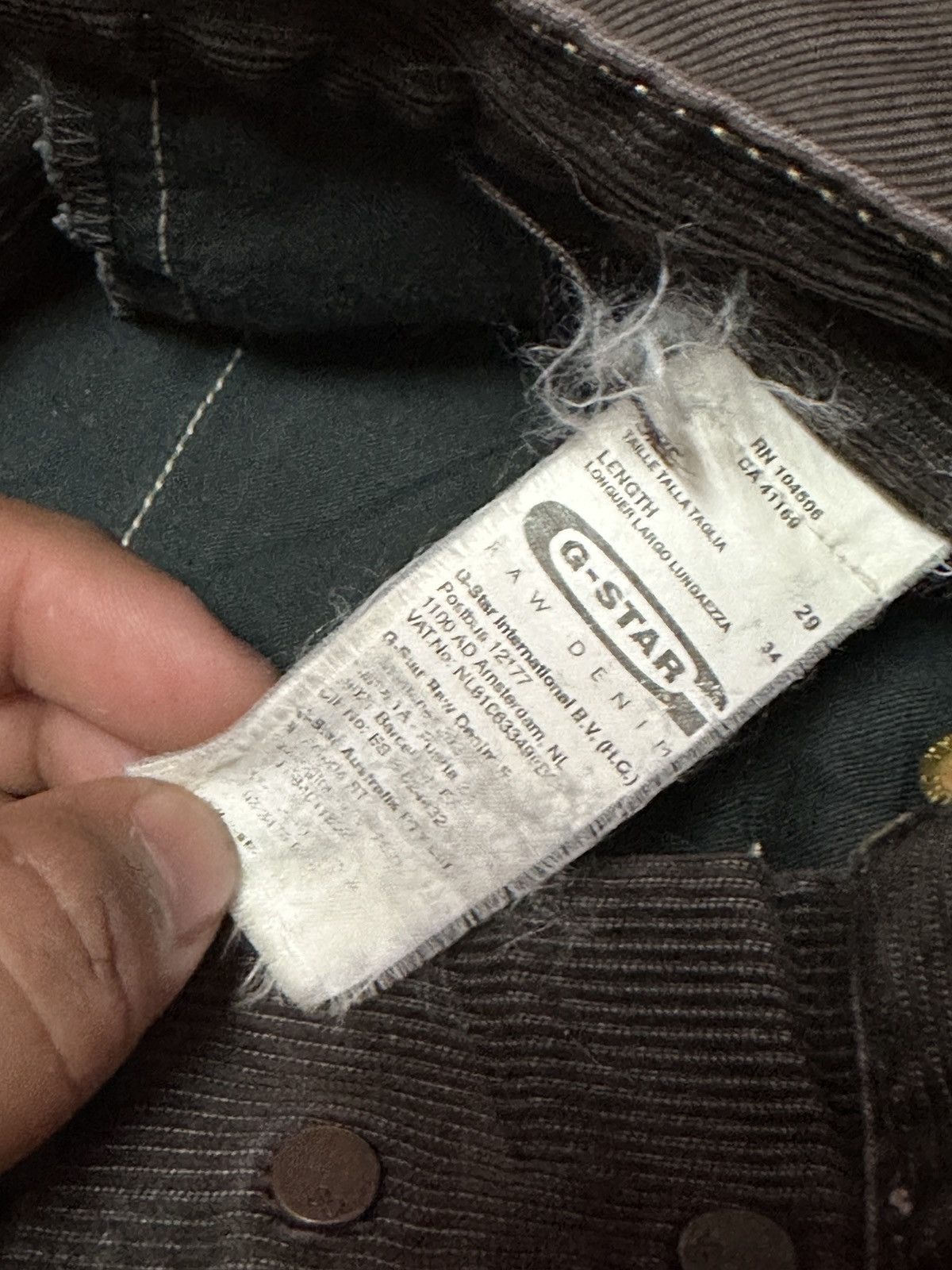 G-Star × Vintage Rare🔥G Star Raw Corduroy Denim Size US 31 - 9 Thumbnail