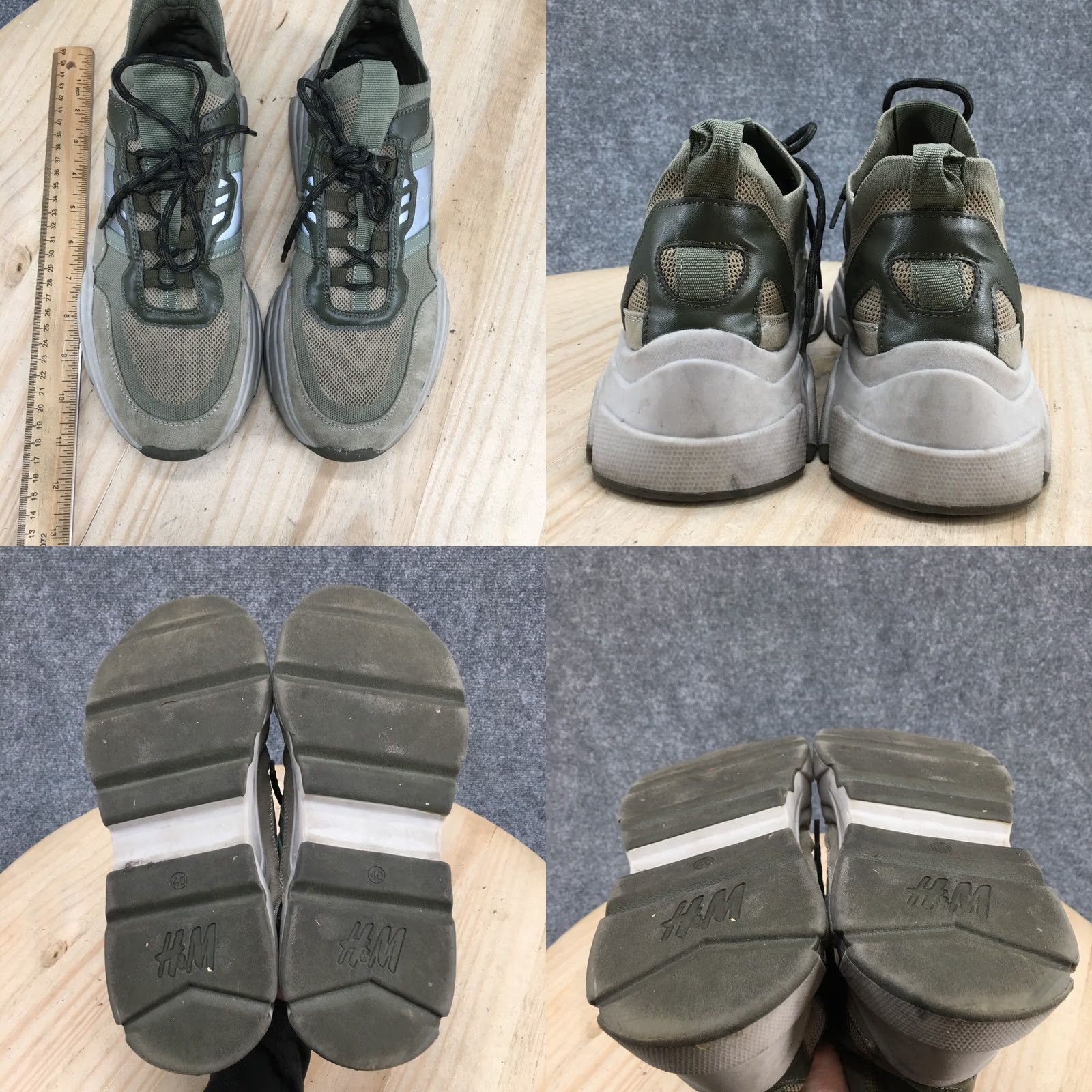 H&M H&M Shoes Womens 40 Athletic Sneakers Green Lace Up Low Top Comfort Round Toe Shoes Size M / US 6-8 / IT 42-44 - 9 Thumbnail