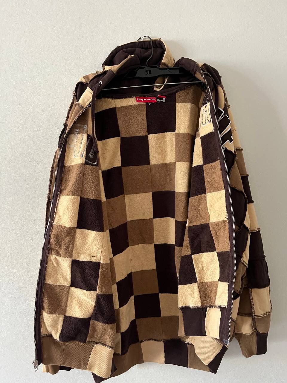 Supreme Supreme Reverse Patchwork Zip Up Hooded Sweatshirt L size Size US L / EU 52-54 / 3 - 3 Thumbnail
