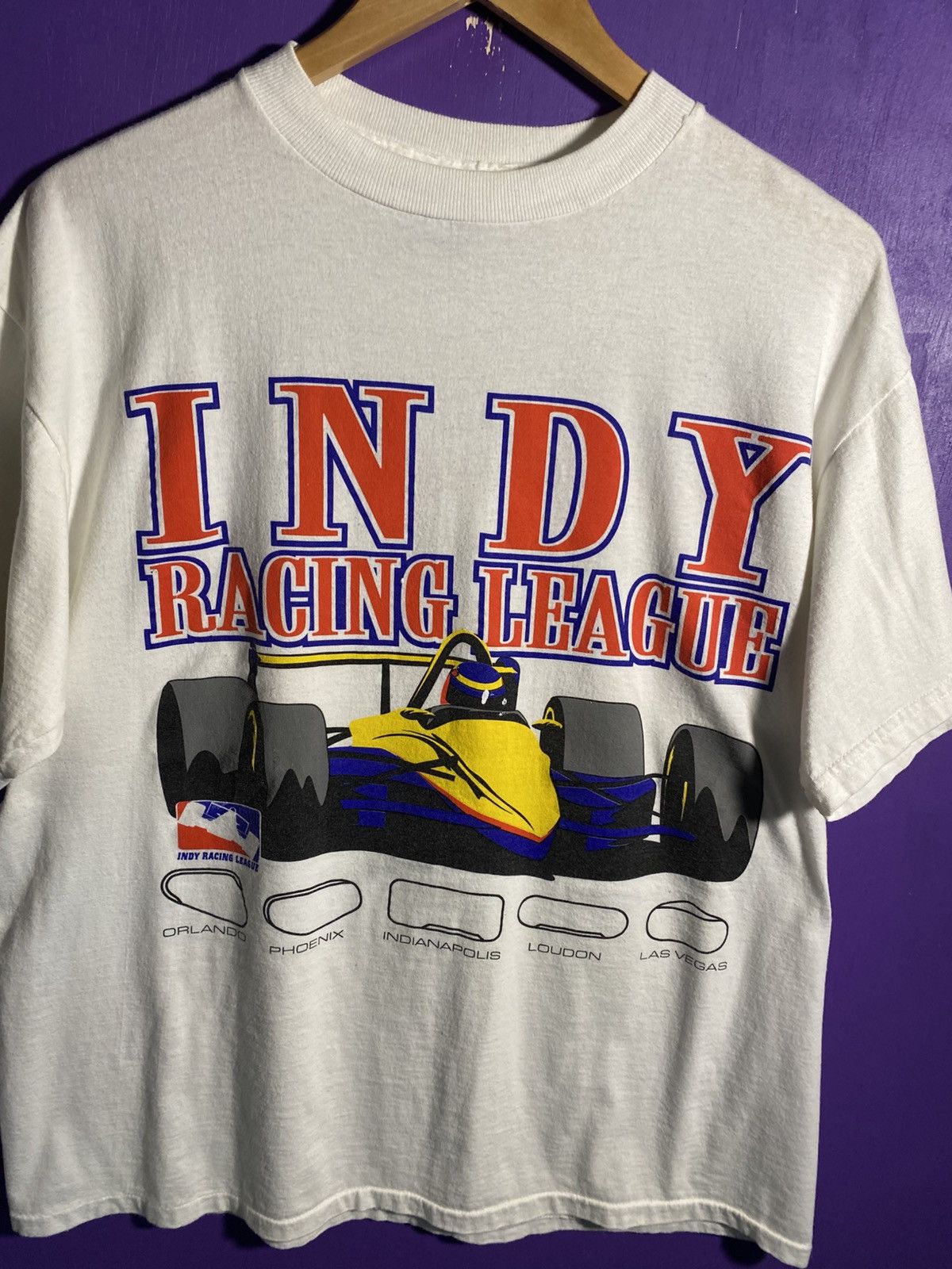 Other Vintage 90s Indy racing league race tracks t-shirt Size US L / EU 52-54 / 3 - 3 Thumbnail