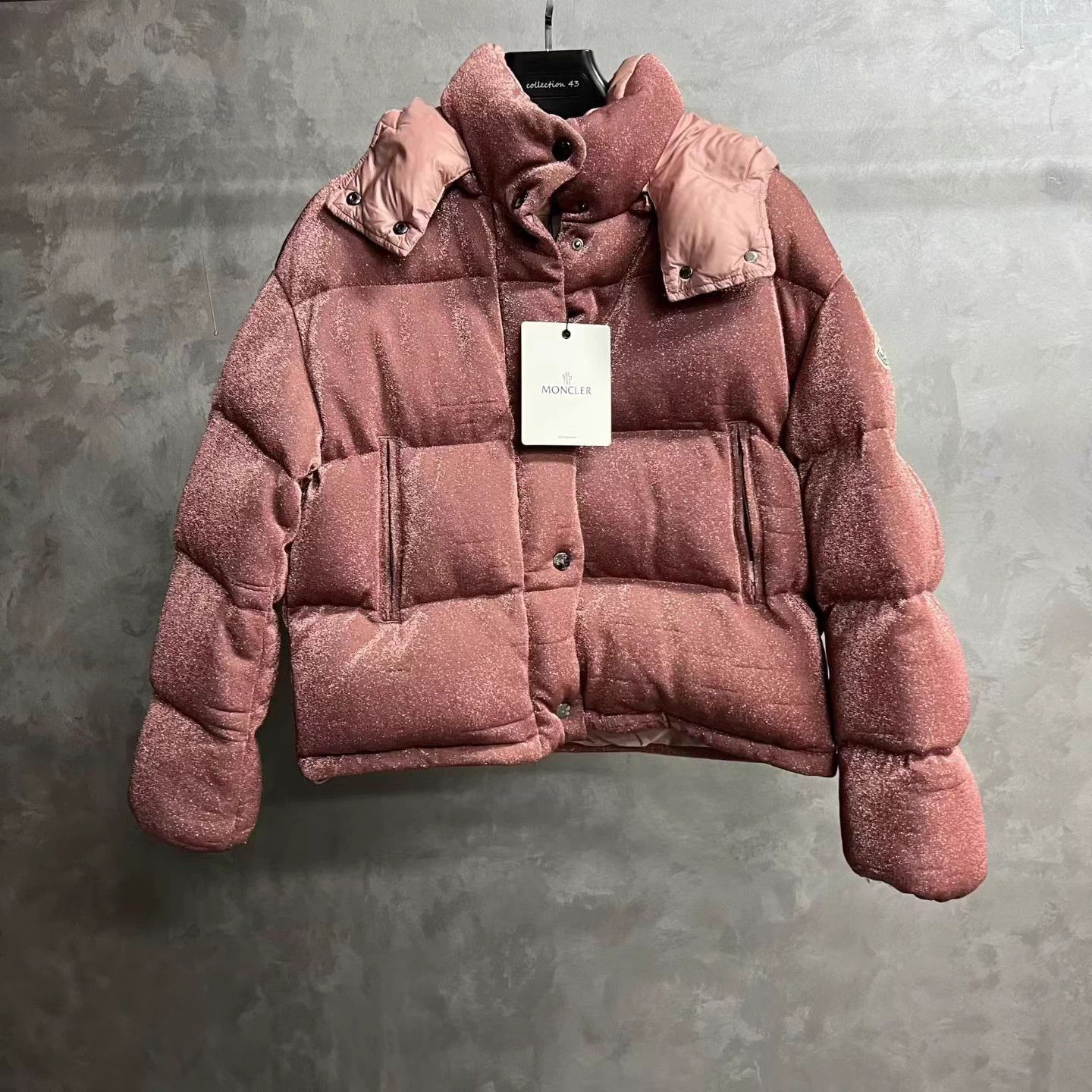 Moncler Moncler Pink Hooded Single-breasted Velvet LS Puffer Size XS / US 0-2 / IT 36-38 - 1 Thumbnail