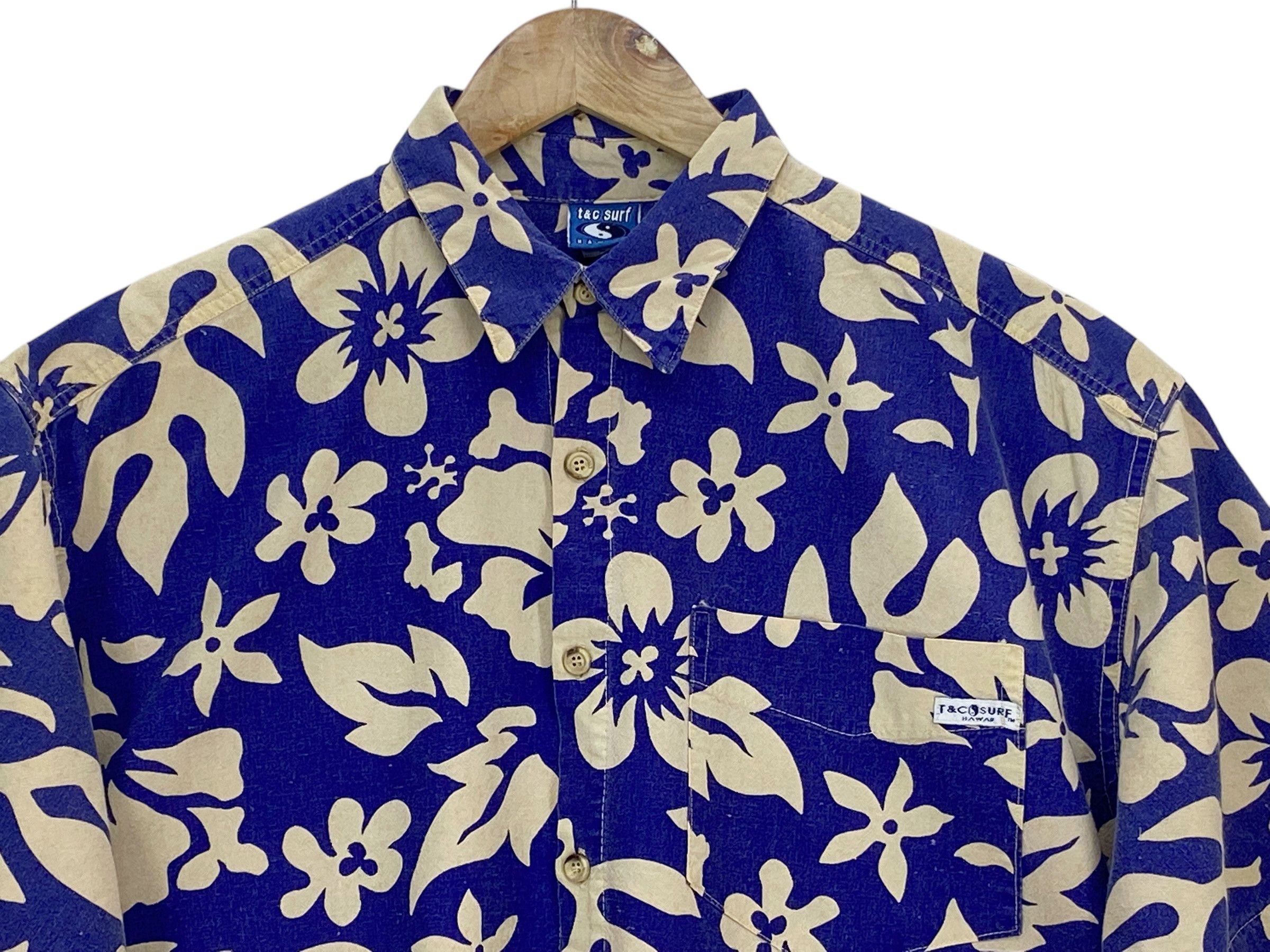 Vintage T&C Hawaiian Shirt Made in USA Size US L / EU 52-54 / 3 - 3 Thumbnail