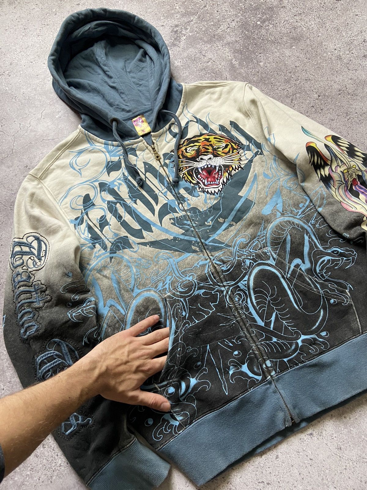 Christian Audigier Christian Audigier x Ed Hardy Zip-Up Hoodie x Vintage Size US S / EU 44-46 / 1 - 3 Thumbnail