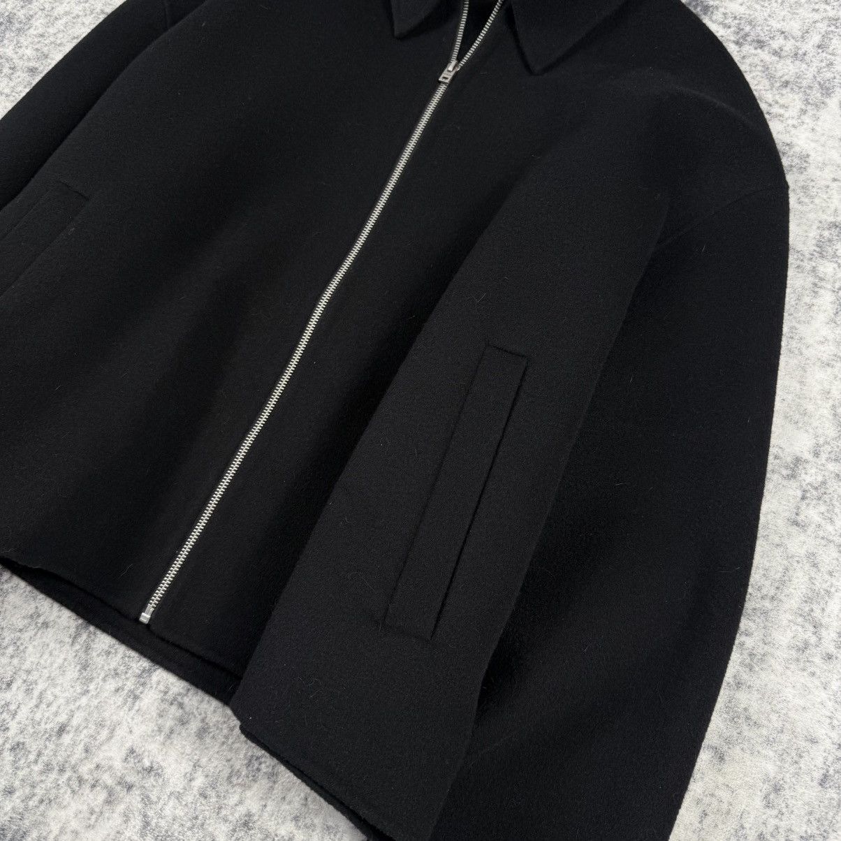 Acne Studios Acne Studios SS22 Doverio Wool ‘Black’ Cropped Jacket Size US XL / EU 56 / 4 - 3 Thumbnail