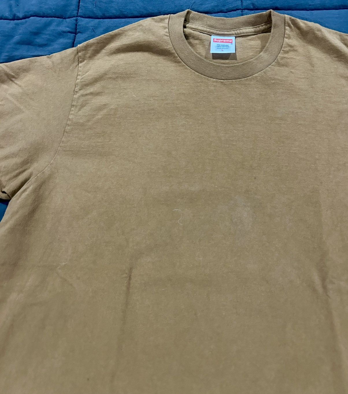 Supreme Supreme Classic Blank T-Shirt - Khaki/Tan - Size Large Size US L / EU 52-54 / 3 - 2 Thumbnail
