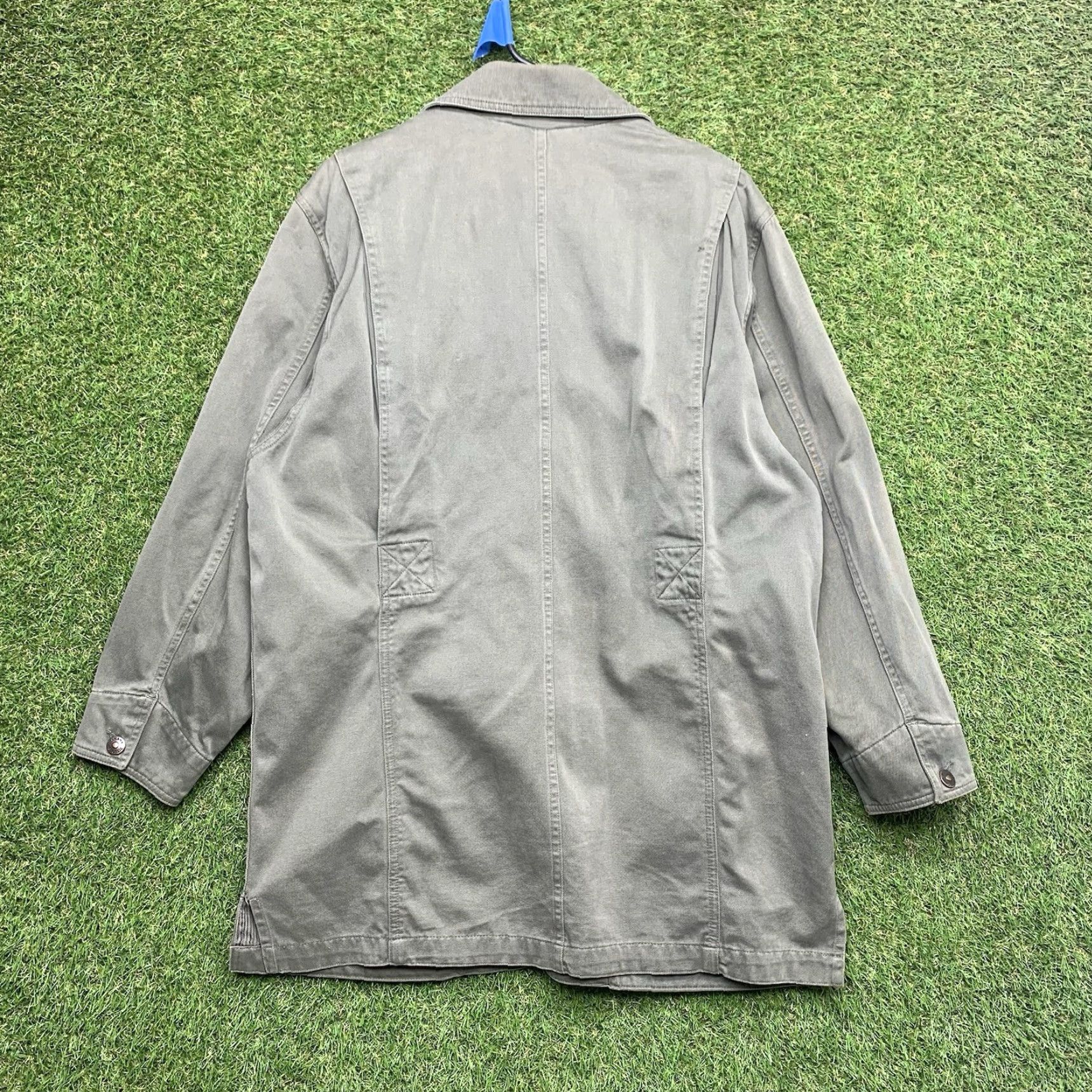 Banana Republic VINTAGE Banana Republic Jacket Mens XS Green Chore Barn Military Long Coat Size US XS / EU 42 / 0 - 2 Thumbnail