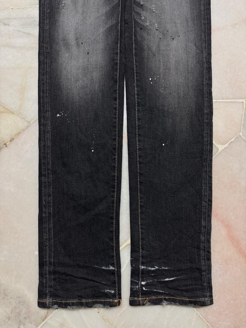 If Six Was Nine 💥SICK💥VINTAGE JAPANESE RAG JEANS INSANE MUDWASH BLACK DENIM Size US 31 - 8 Thumbnail