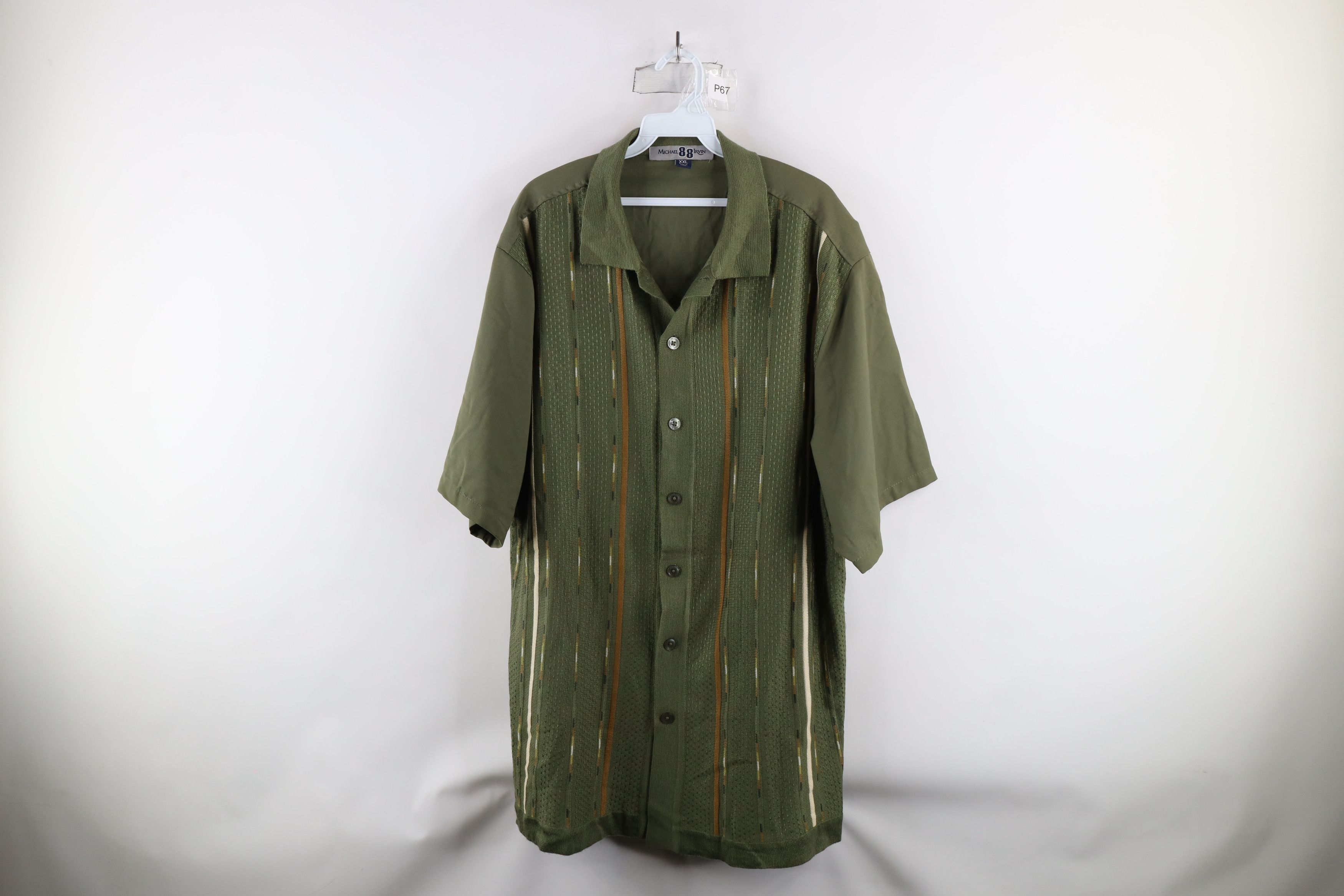 Vintage Vintage 90s Coogi Style Knit Short Sleeve Button Shirt Size US XXL / EU 58 / 5 - 1 Thumbnail