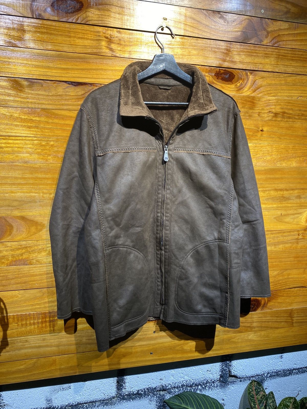 Playboy Vintage Playboy Collection Brown Faux Suede Jacket Size US M / EU 48-50 / 2 - 5 Thumbnail