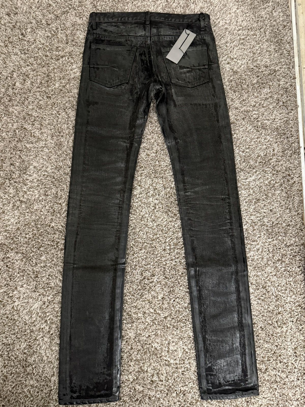 Dior Dior Homme AW07 Black Lusters Waxed Denim Size US 27 - 3 Thumbnail
