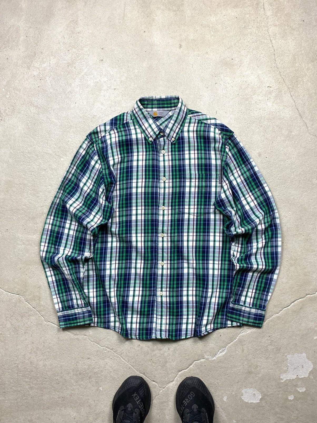 Carhartt Y2K Vintage Carhartt Checkered Plaid Shirt Hype Flannel Size US L / EU 52-54 / 3 - 1 Thumbnail