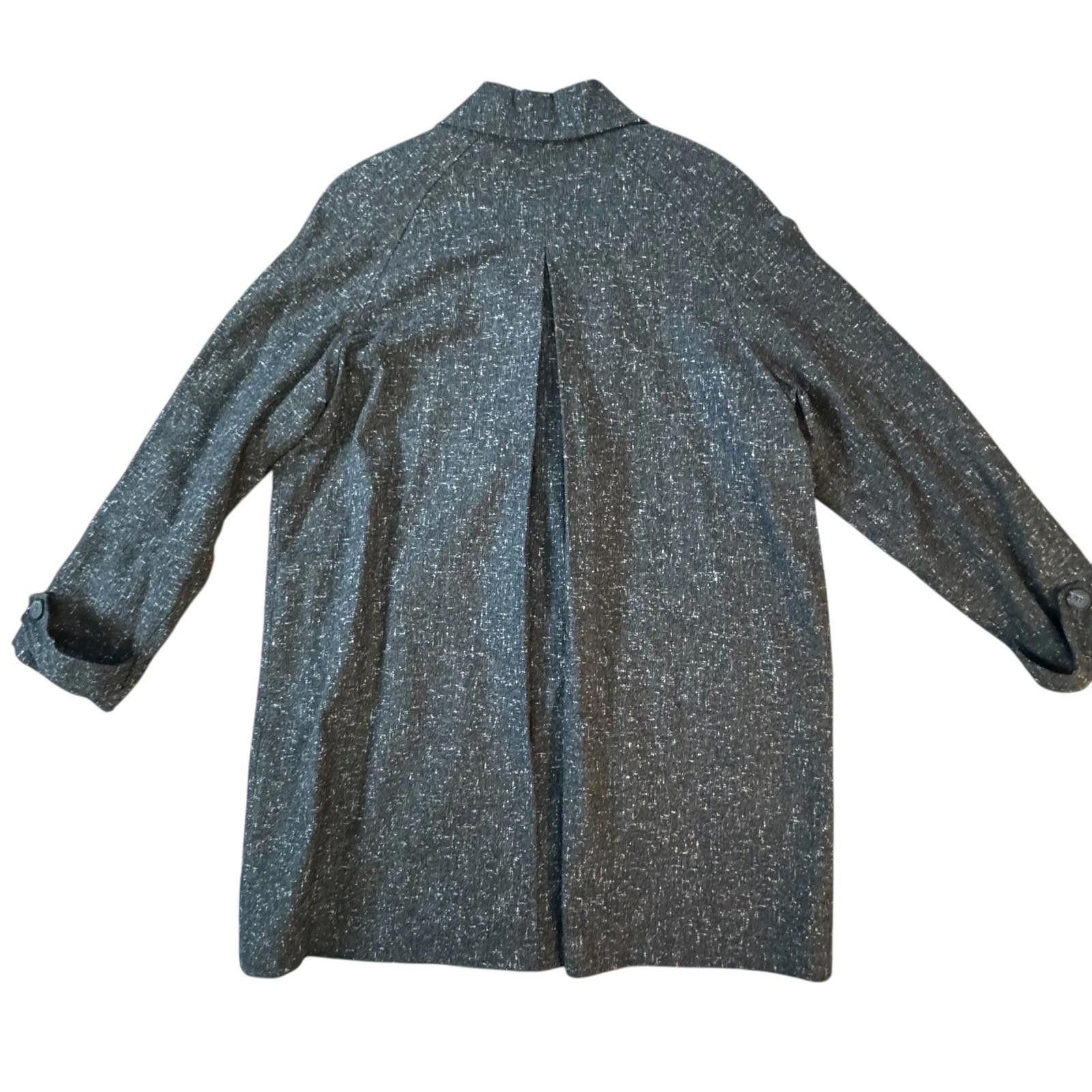 Ann Taylor Vintage Ann Taylor Tweed Coat Gray Button Front Size Large Size L / US 10 / IT 46 - 2 Thumbnail