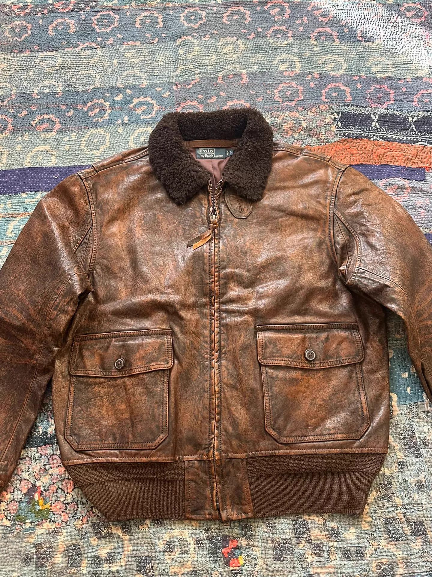 Polo Ralph Lauren Polo Ralph Lauren G1 Distressed Leather Fur Collar Size US L / EU 52-54 / 3 - 1 Thumbnail