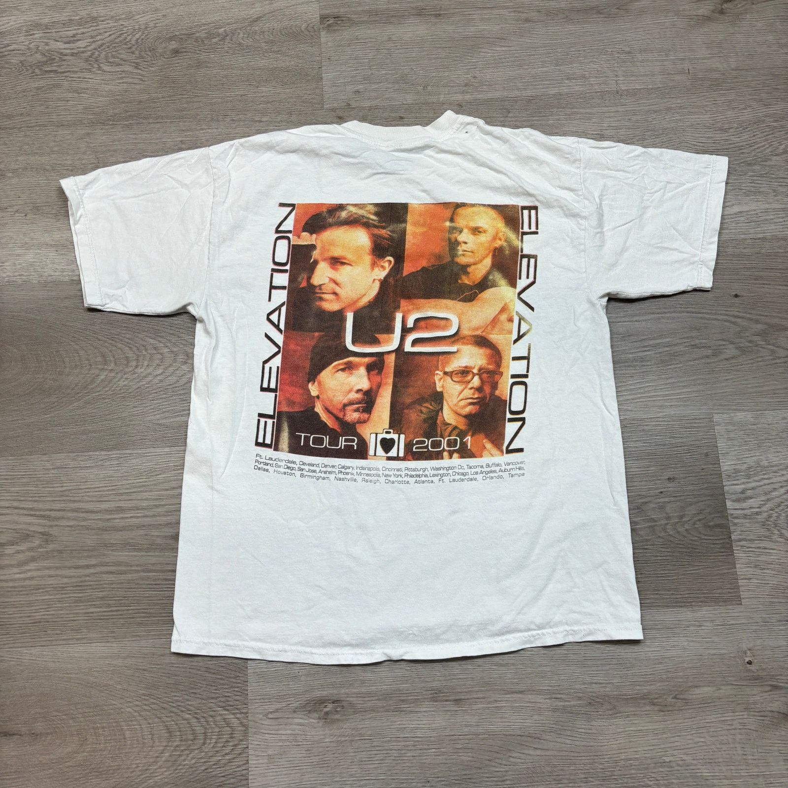 Band Tees × Vintage Vintage 2001 U2 Elevation Tour Band T Shirt Men's Large Bono Size US L / EU 52-54 / 3 - 3 Thumbnail