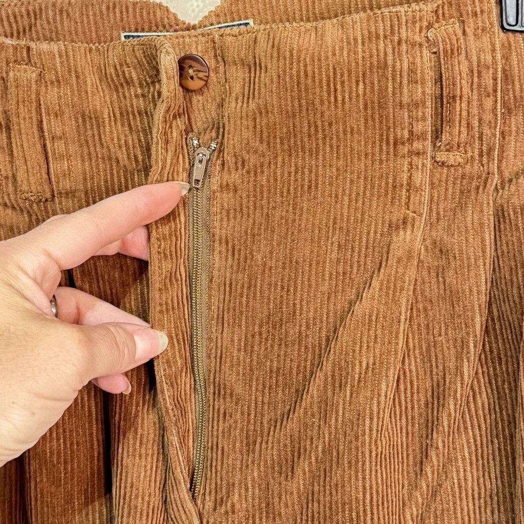 Vintage VTG 70s 80s SMALL MEDIUM Corduroy High Rise Tapered Wide Leg Size 32" / US 10 / IT 46 - 7 Thumbnail