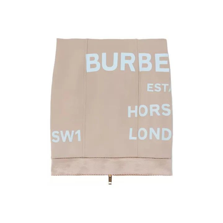 Burberry Burberry SS21 Logo Print Elastic Skirt 0079 Size 26" / US 2 / IT 38 - 1 Thumbnail