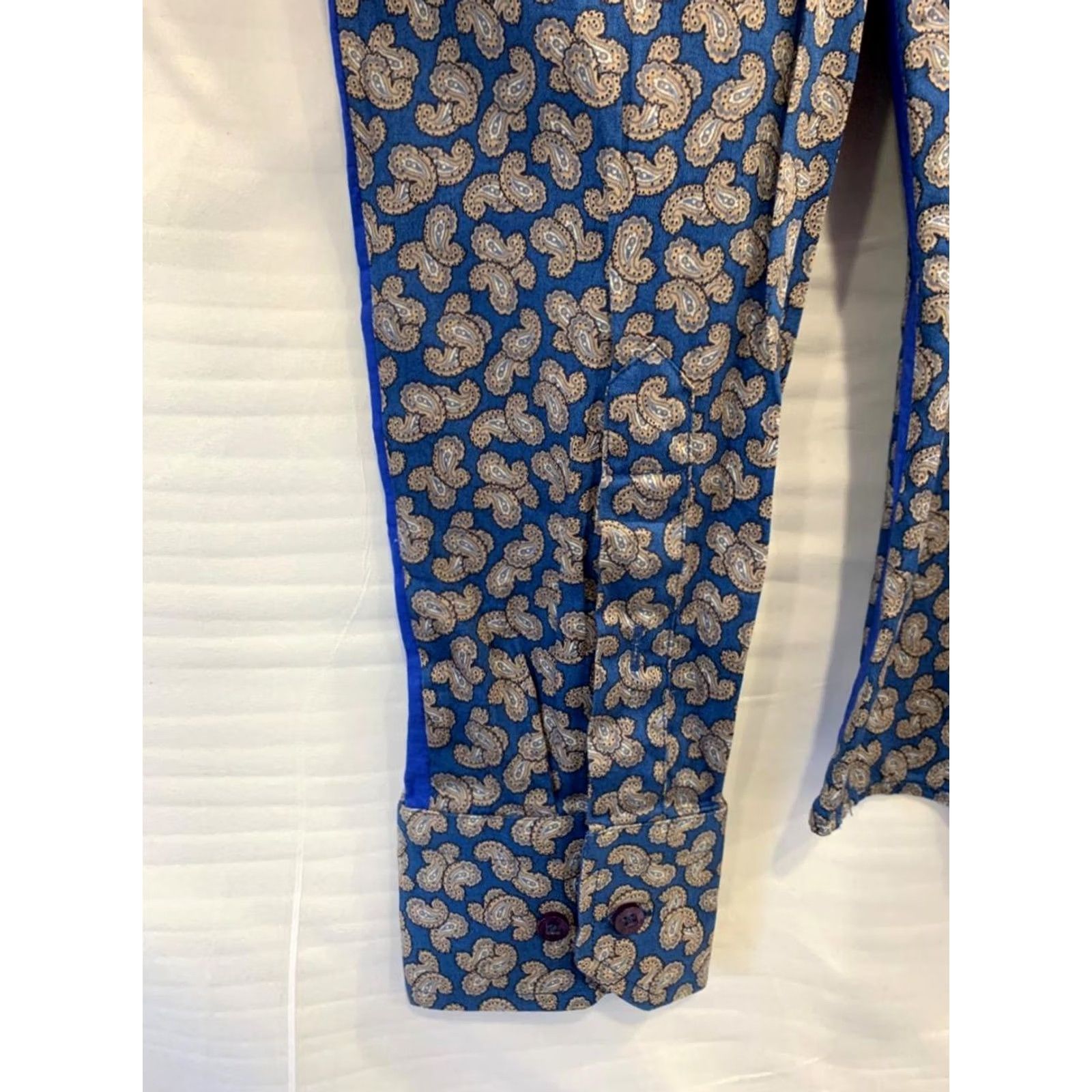 Etro ETRO Men’s Shirt 41 M/L Blue Paisley Floral Print Button Front Made in Italy Size US M / EU 48-50 / 2 - 5 Thumbnail