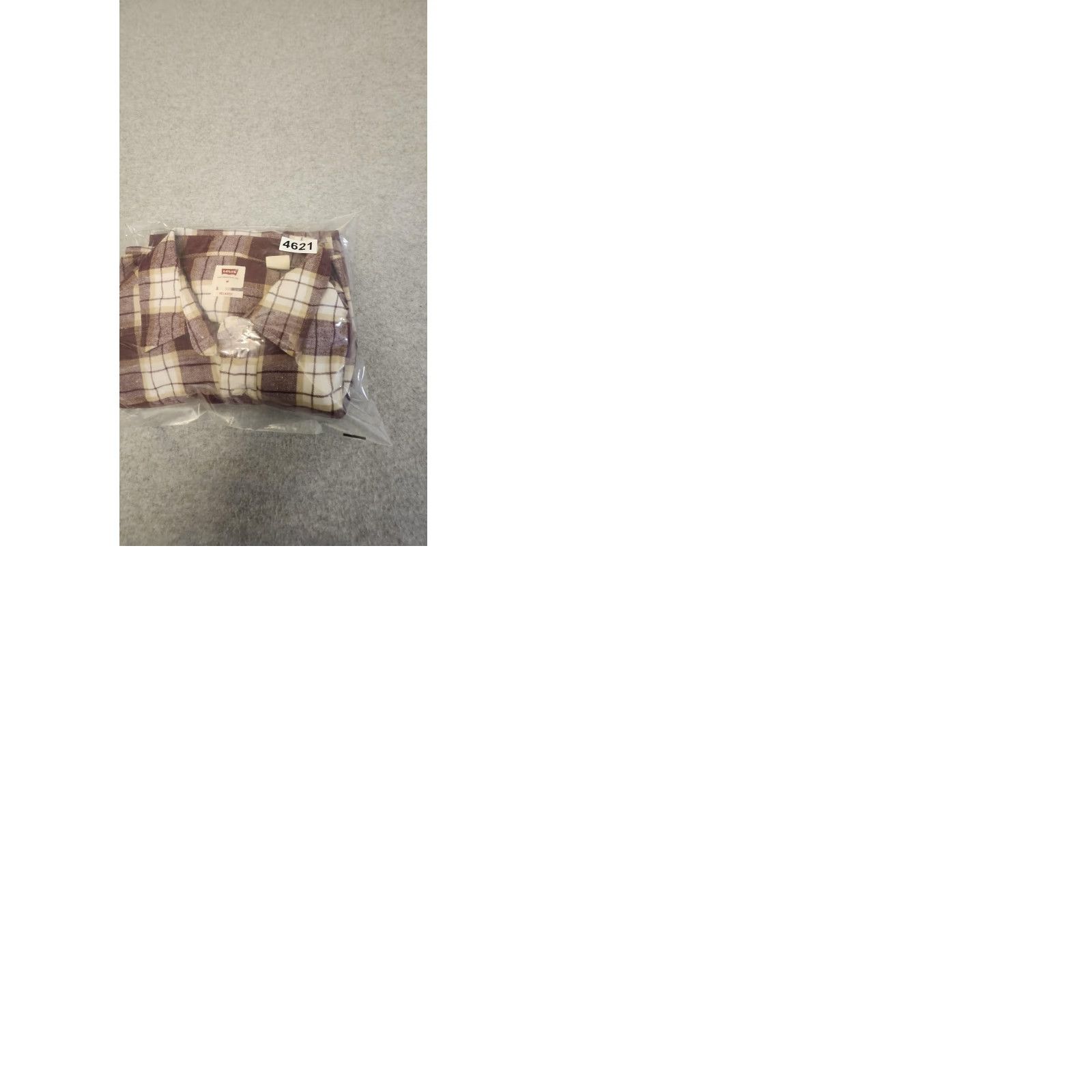 Levi's Levi's Flannel Shirt Mens Medium Maroon Plaid Long Sleeve Button Front Relaxed Size US M / EU 48-50 / 2 - 11 Thumbnail