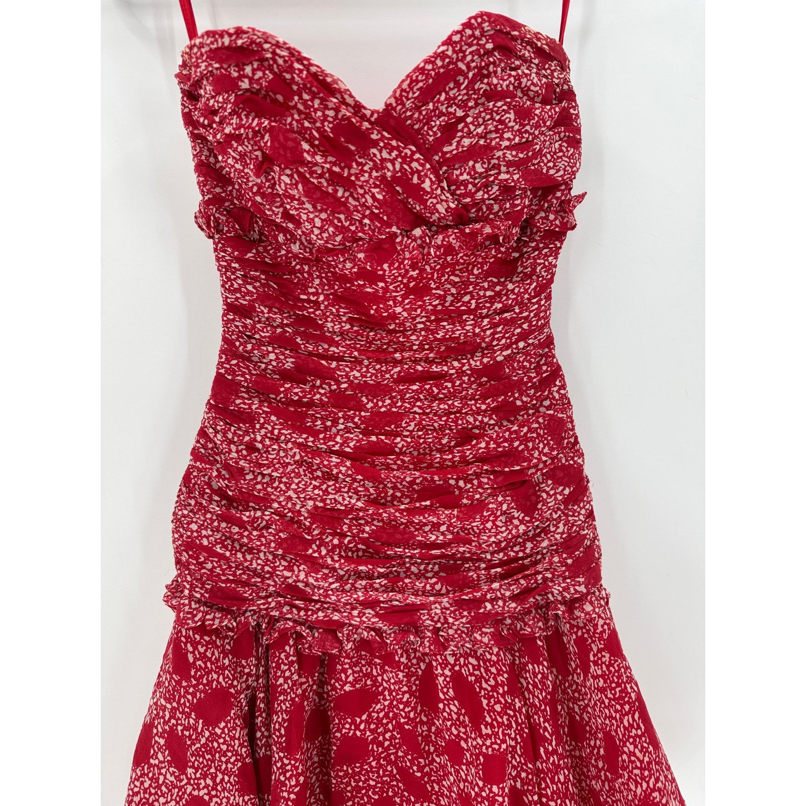 Other Vintage Victor Costs silk dress size S/XS strapless bodice Size XS / US 0-2 / IT 36-38 - 4 Thumbnail