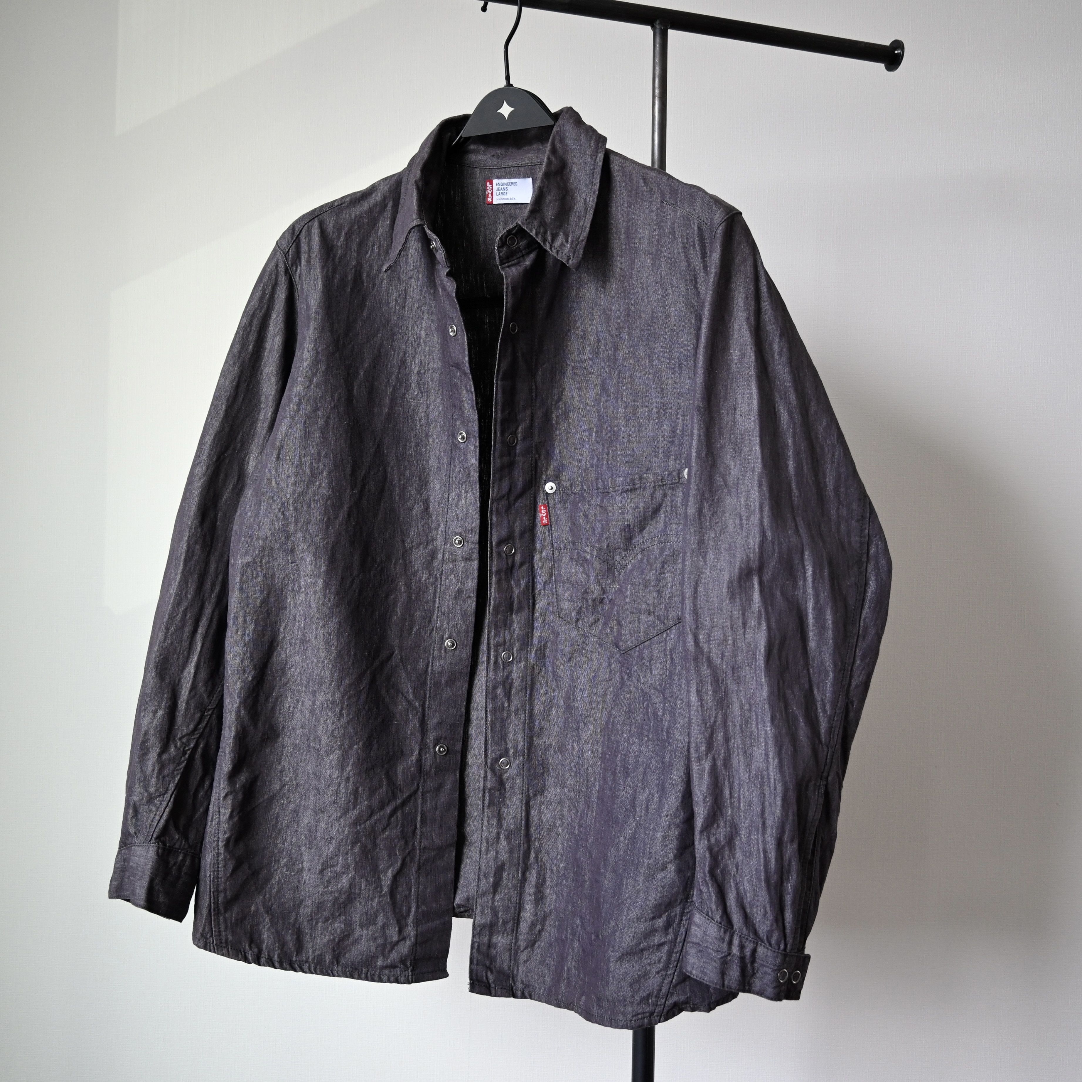 Levi's VTG 2000s Levi's ENGINEERED JEANS cotton linen work shirt Size US L / EU 52-54 / 3 - 20 Thumbnail