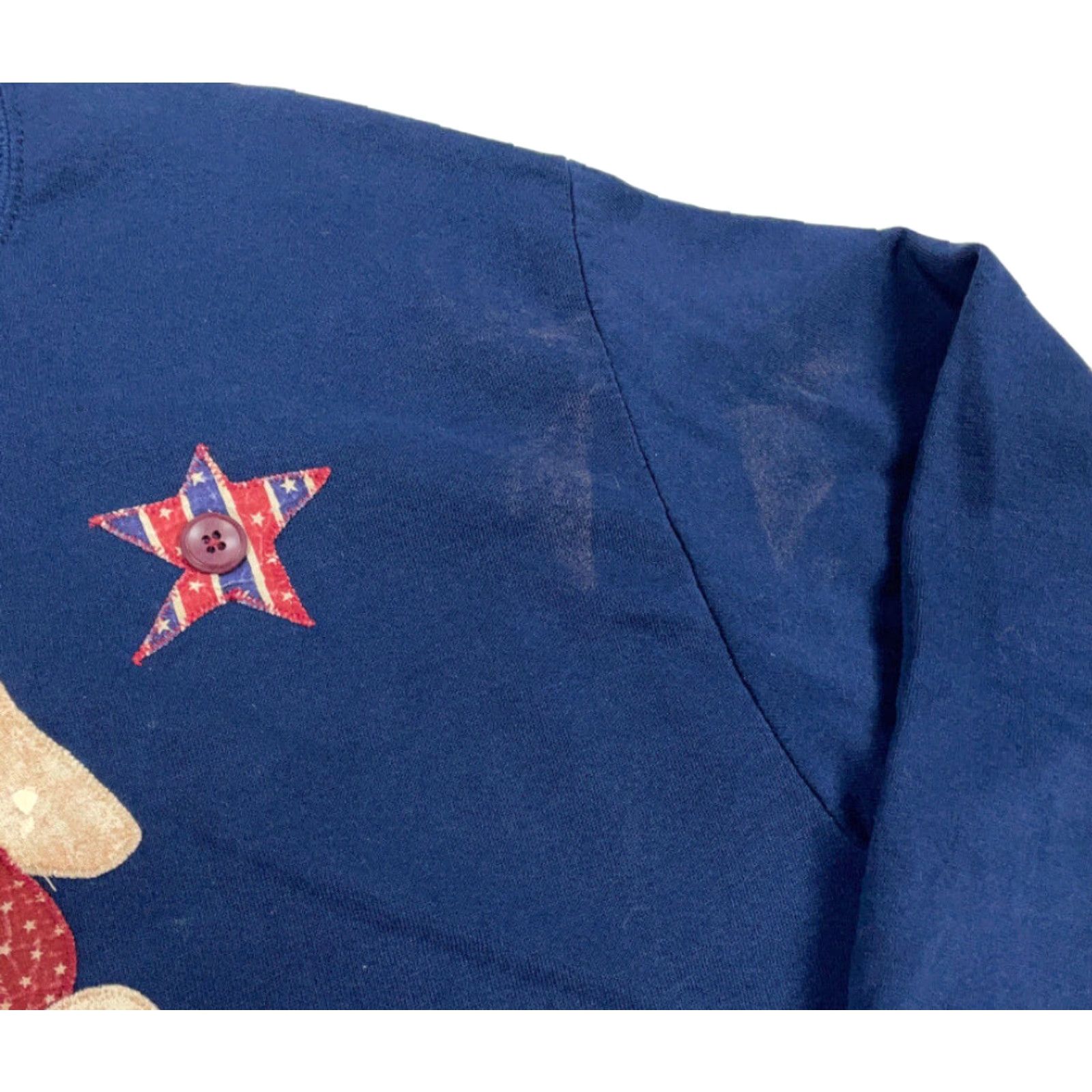 Jerzees VINTAGE Jerzees 90s Bunny Stars Sweatshirt Adult Large Blue Graphic Pullover Womens Size L / US 10 / IT 46 - 4 Thumbnail