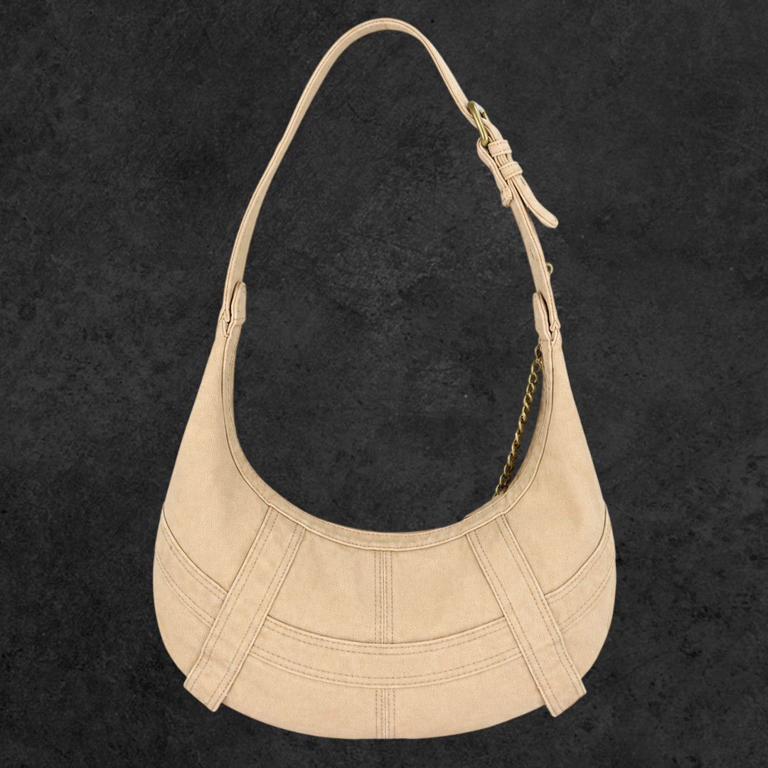 Vintage Diesel 1978 Canvas Hobo Bag Beige Khaki Y2K Archive