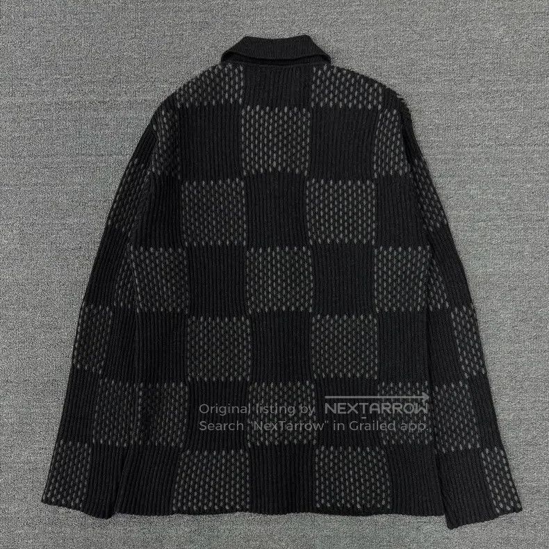 Louis Vuitton Louis Vuitton Black nigo checkerboard 5-button cardigan sh Size US L / EU 52-54 / 3 - 2 Thumbnail