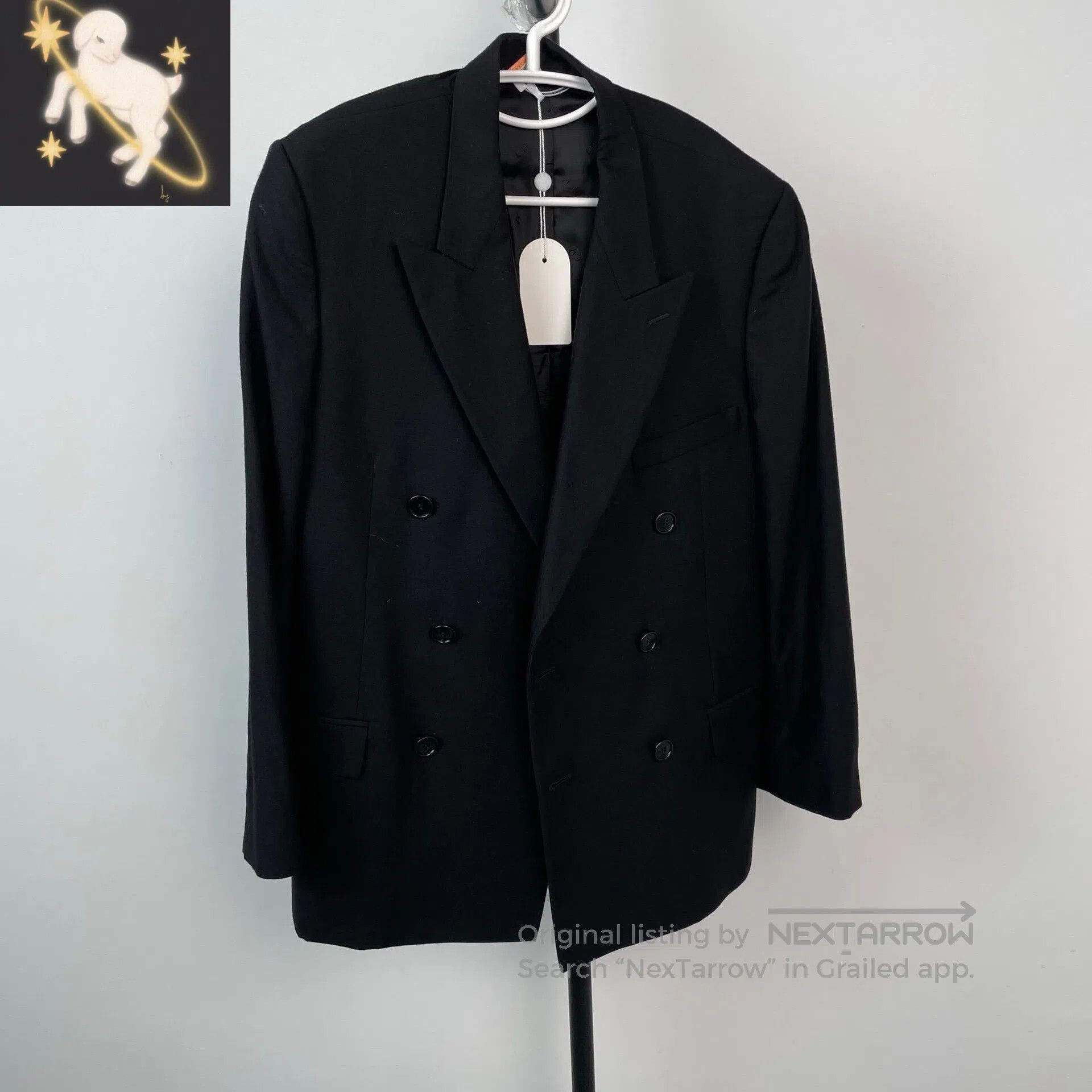 Dior Dior Black Double Breasted Notched Lapel Suit Jacket| Size US S / EU 44-46 / 1 - 1 Thumbnail