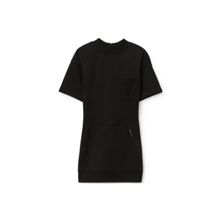 Alexander Wang Black Pocket Design Short Sleeve Dress 0079