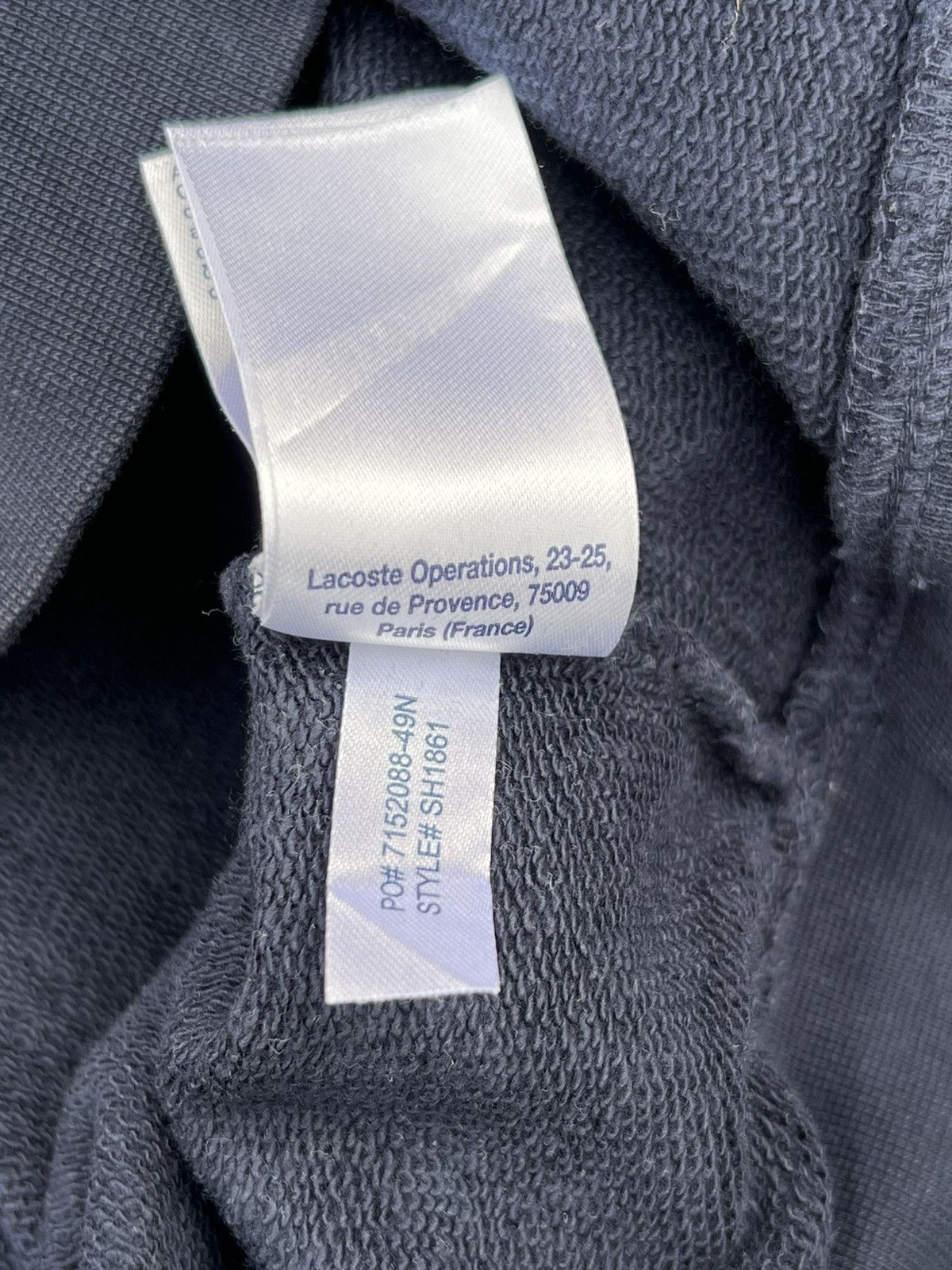 Lacoste × Supreme Supreme®/Lacoste® Logo Panel Hooded Sweatshirt - Navy (FW19) Size US M / EU 48-50 / 2 - 9 Thumbnail