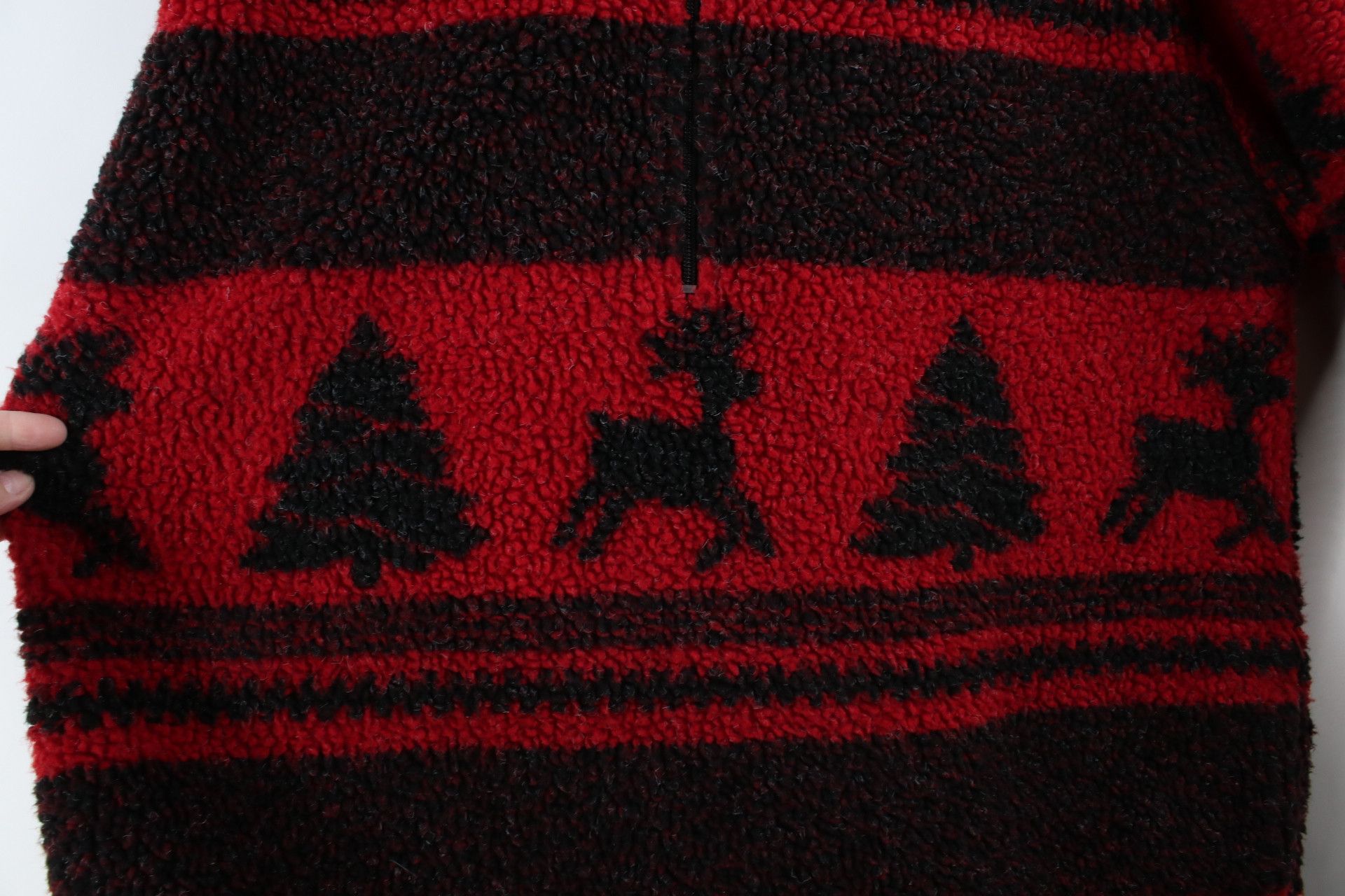 Vintage Vintage 90s Streetwear Deep Pile Fleece Half Zip Sweater Size US XXL / EU 58 / 5 - 4 Thumbnail