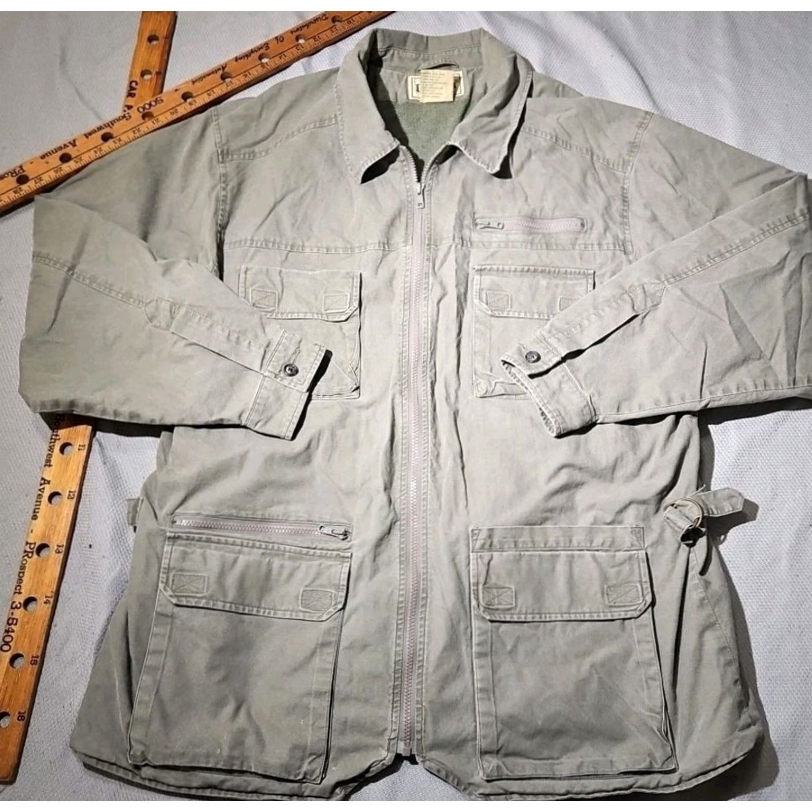 Vintage VINTAGE L.L. Bean Military Jacket Mens XL Tall Green Safari Chore Barn Coat Canvas Jacket Size US XL / EU 56 / 4 - 2 Thumbnail