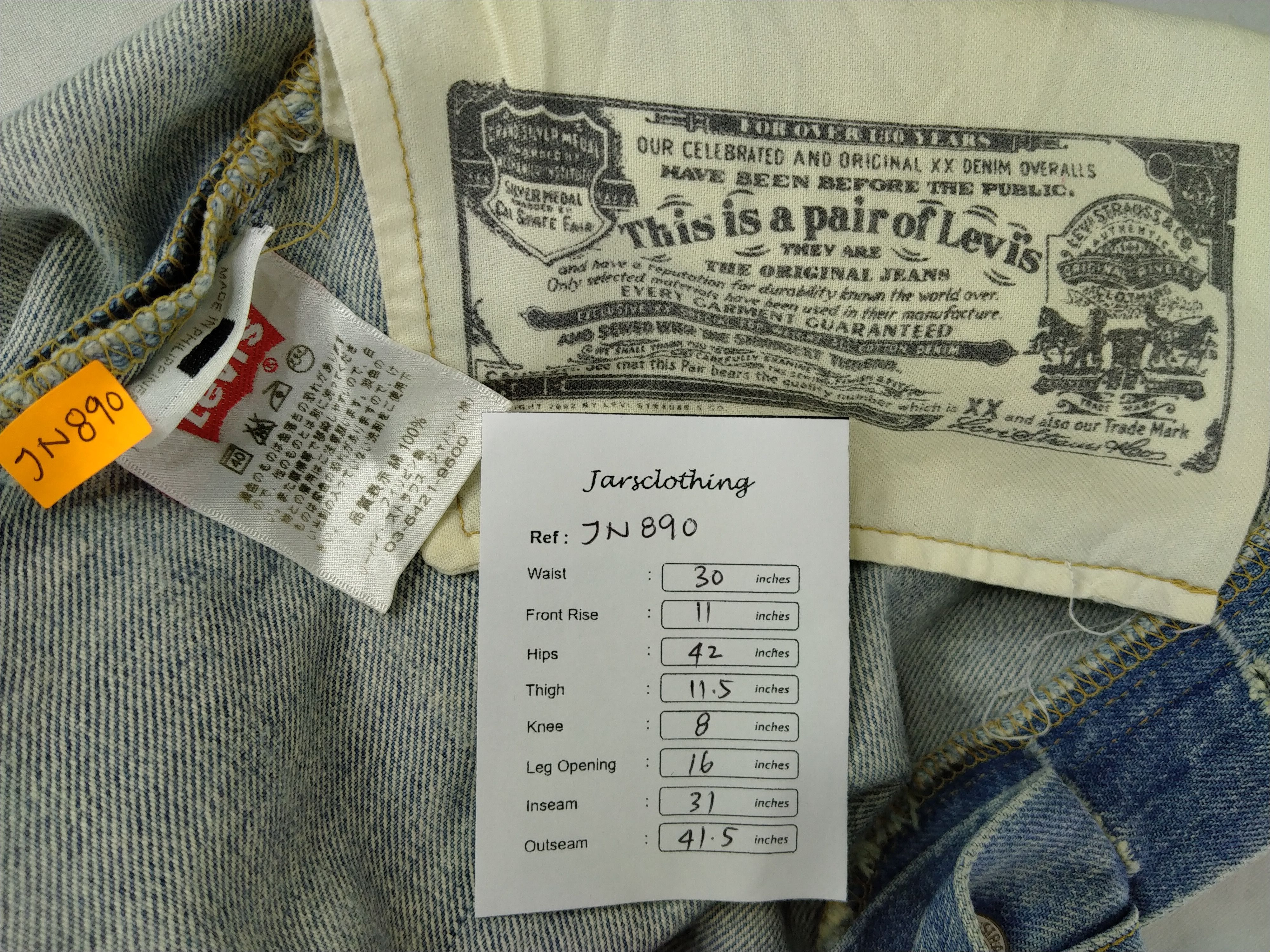 Japanese Brand Light Blue Wash Vintage Levi's 501 Jeans 30x31 Denim -JN890 Size US 30 / EU 46 - 7 Thumbnail