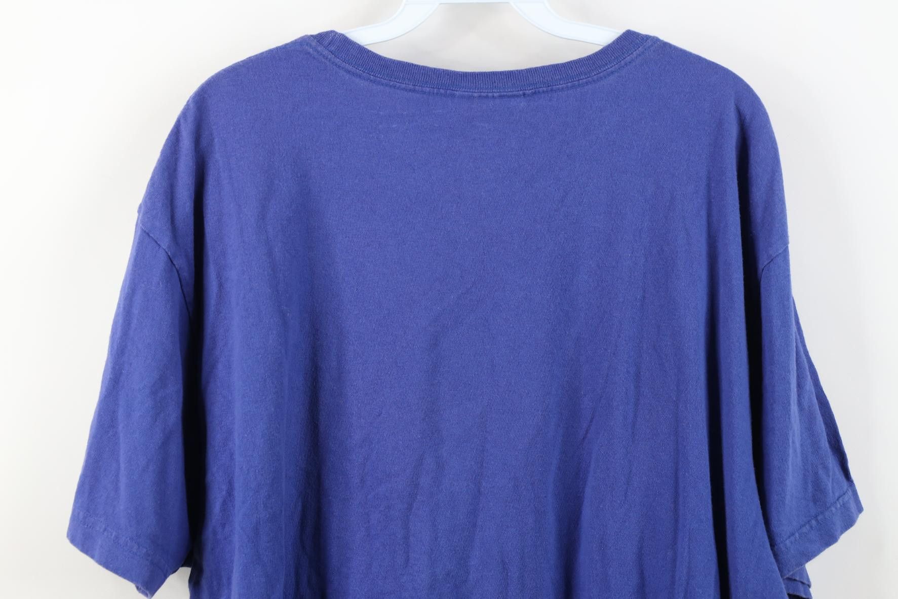 Polo Ralph Lauren Vintage 90s Ralph Lauren Center Logo T-Shirt Blue Cotton Size US XL / EU 56 / 4 - 13 Thumbnail