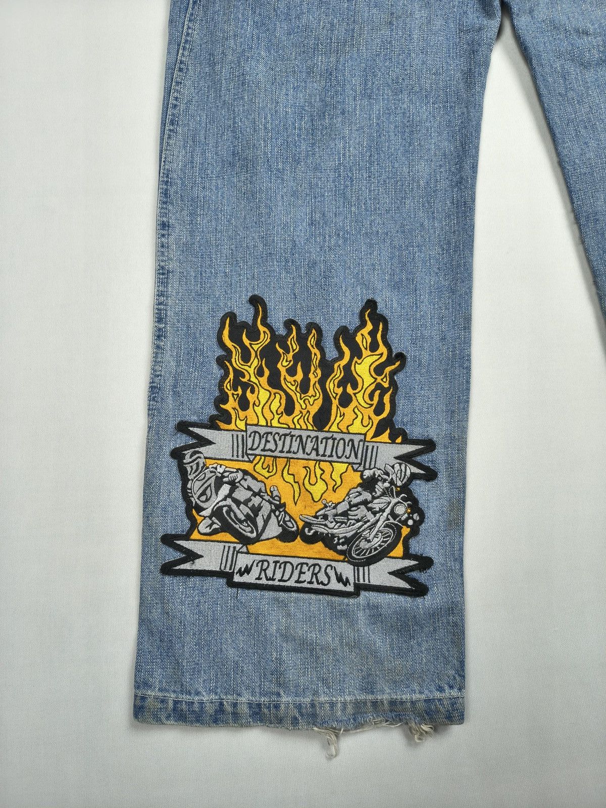 Karl Kani Karl Kani Rare Limited Edition Biker Patchwork Y2K Jean(067) Size US 34 / EU 50 - 14 Thumbnail