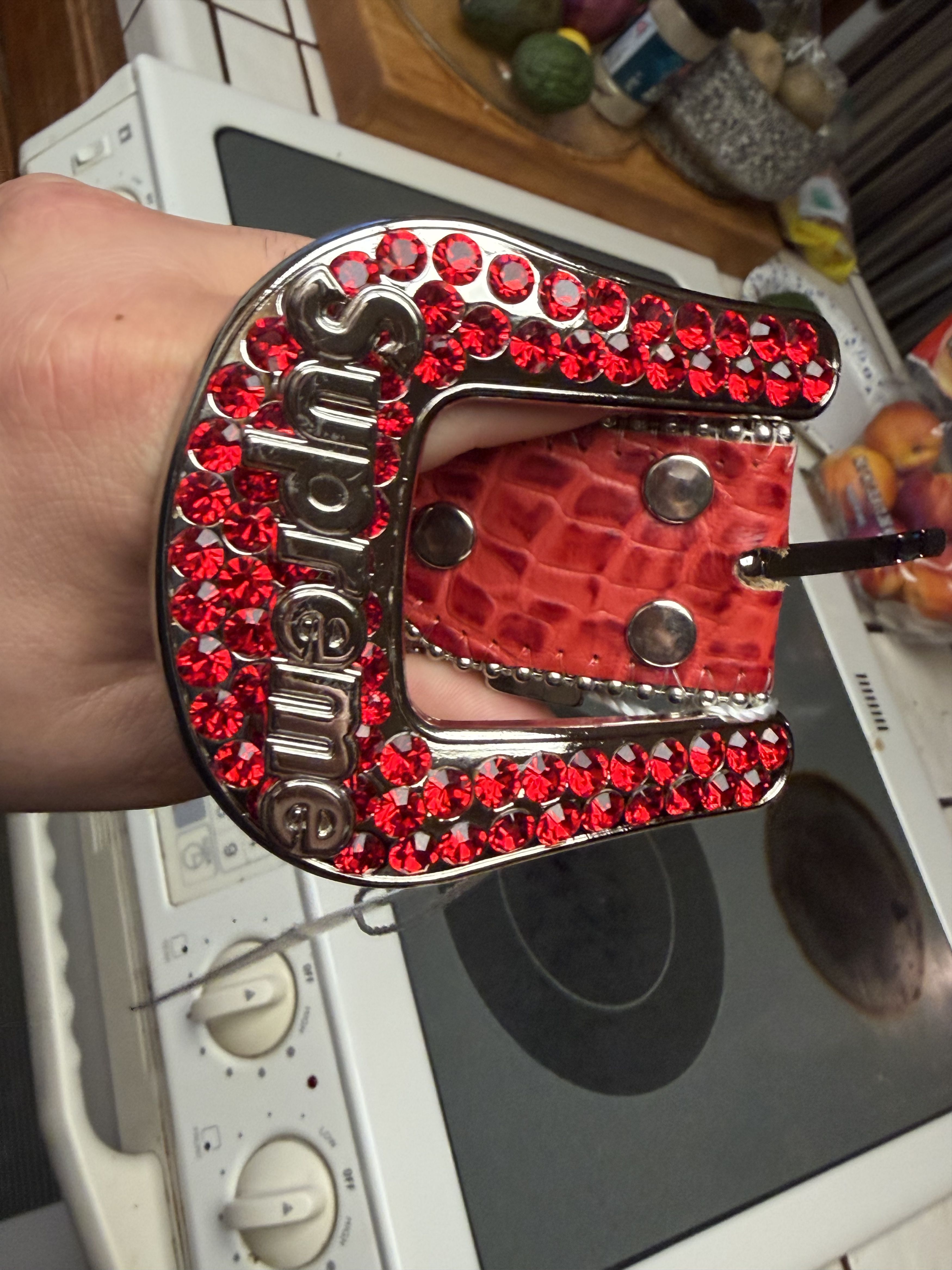 B.B. Simon Supreme X B.B. Simon Belt Red L/XL Size ONE SIZE - 4 Thumbnail
