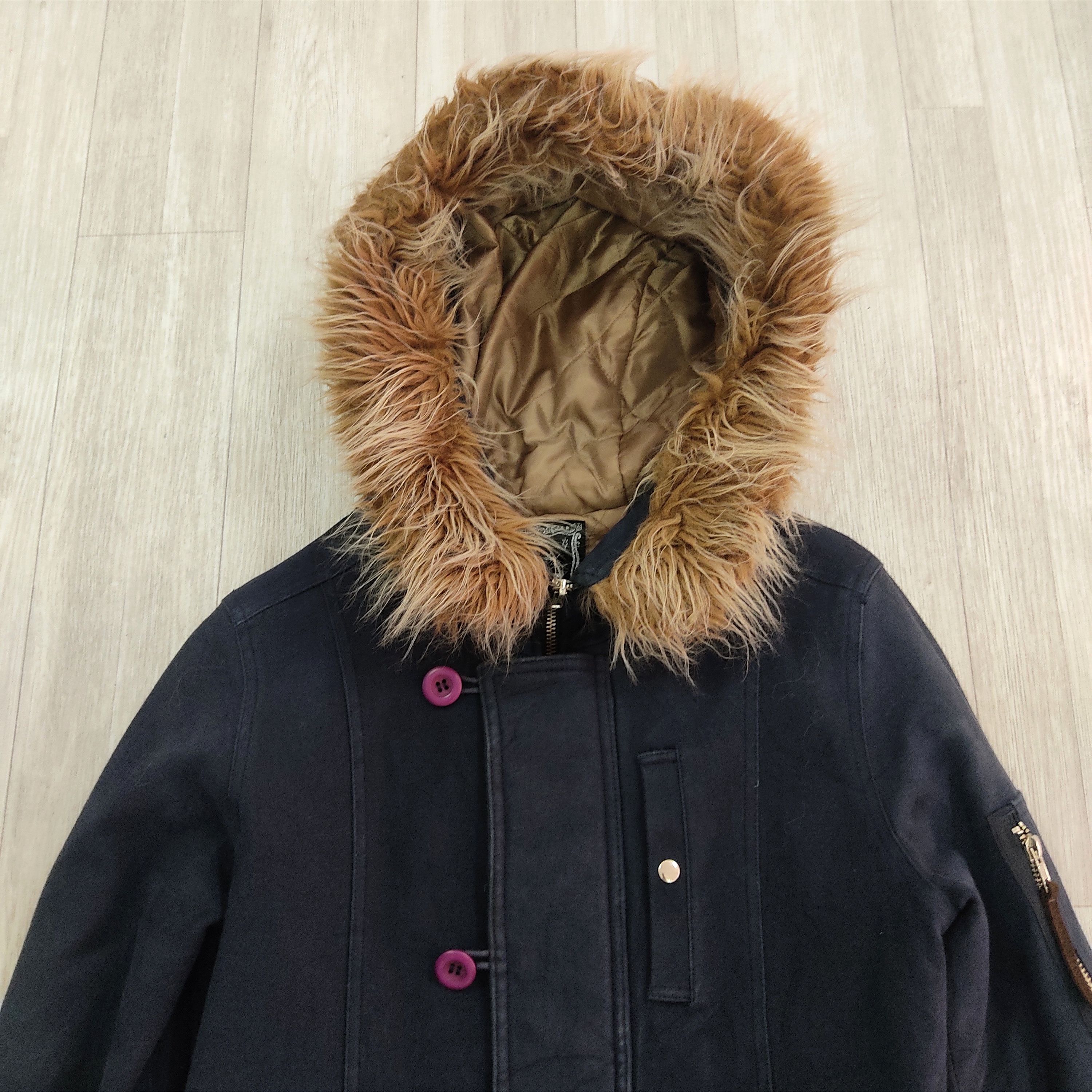 If Six Was Nine ALGONQUINS Racoon Fur Hooded Moleskins Parka Coat Size US XS / EU 42 / 0 - 3 Thumbnail