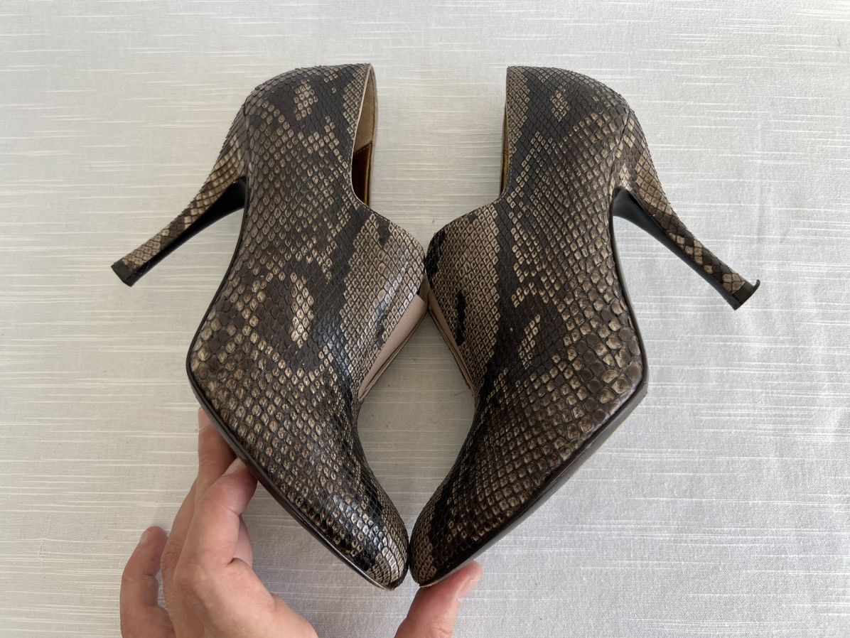 Bally Bally Womens Snake Skin Heels Brown Size US 7 1/2 EU 38 Size US 7.5 / IT 37.5 - 5 Thumbnail