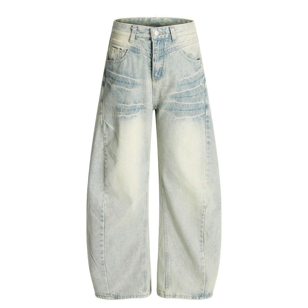 Jean Men's loose wide-leg distressed heavy-washed scimitar jeans Size US 32 / EU 48 - 1 Thumbnail