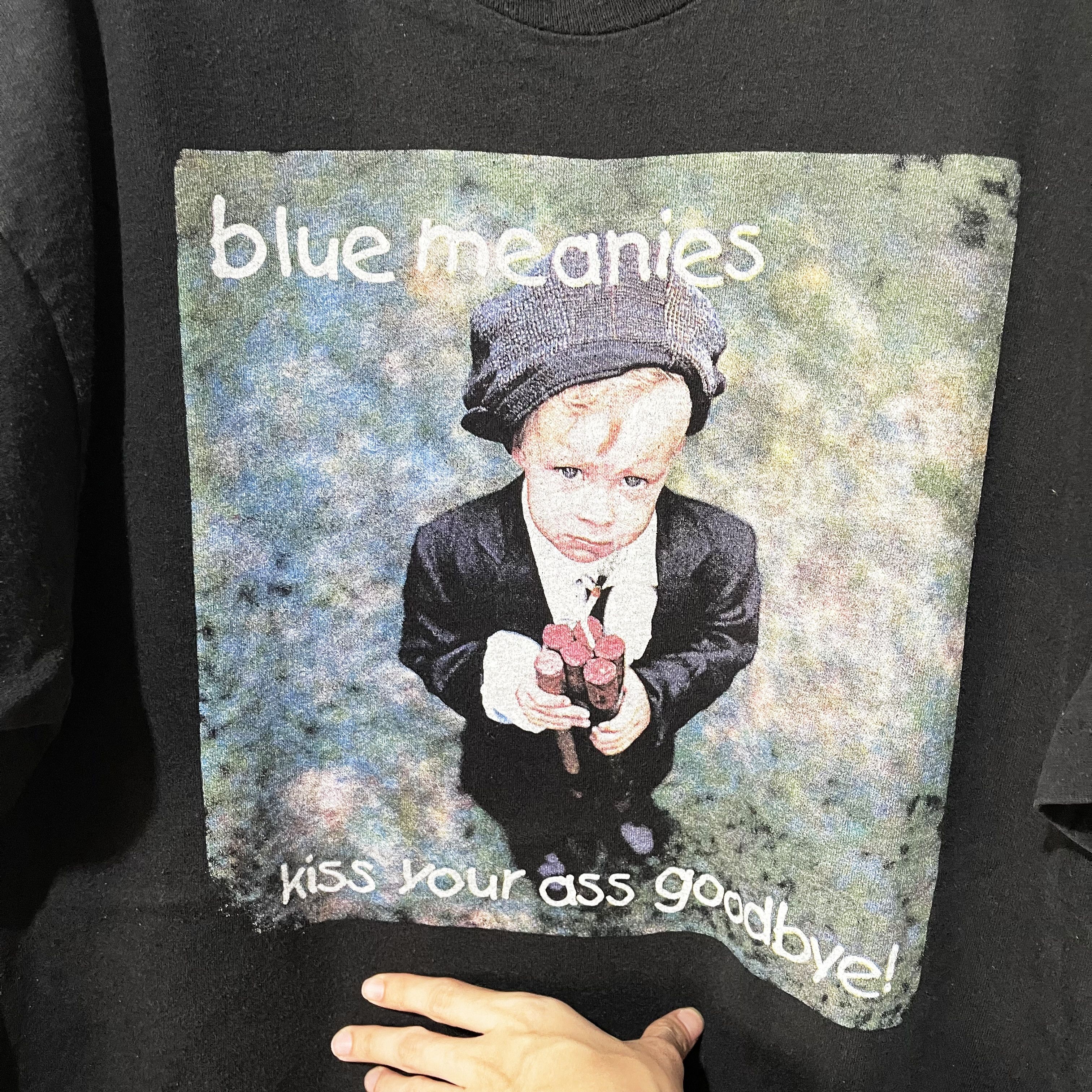 Band Tees × Vintage Vintage 90s Blue Meanies Shirt Size US L / EU 52-54 / 3 - 2 Thumbnail